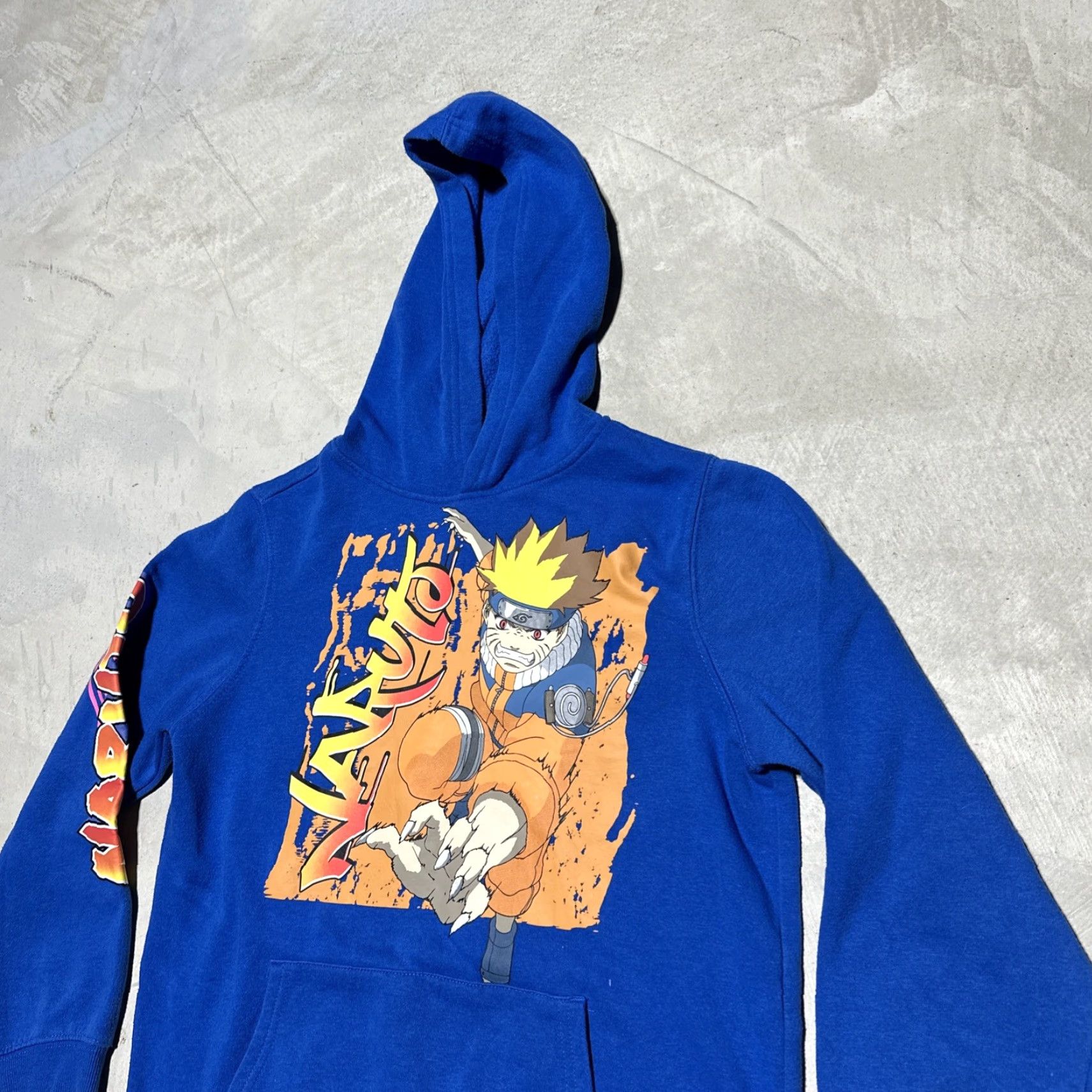Vintage VINTAGE Naruto Hoodie Sweatshirt Pullover Hooded Graphic Print Blue L Teens Men/Women? Size US L / EU 52-54 / 3 - 3 Thumbnail