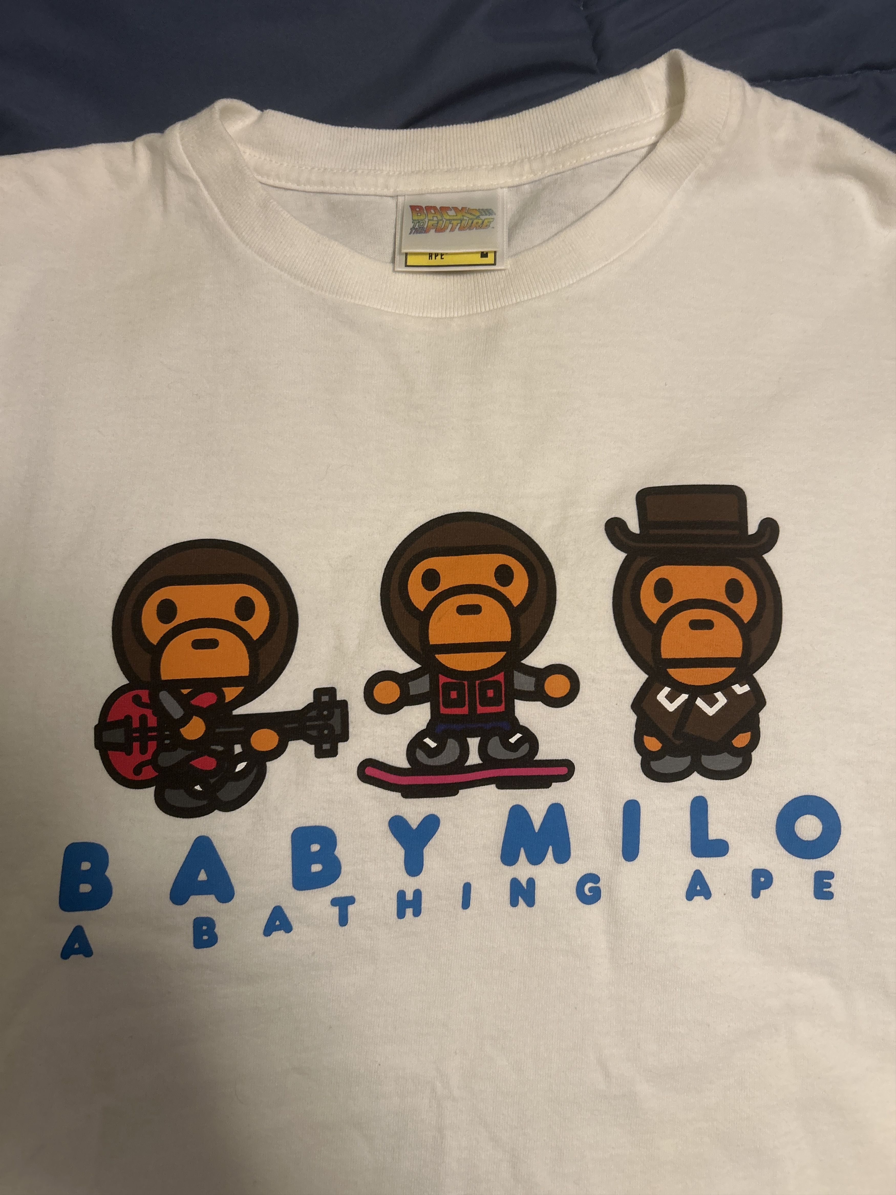 Bape Bape baby Milo back to the future tee L Size US L / EU 52-54 / 3 - 1 Thumbnail