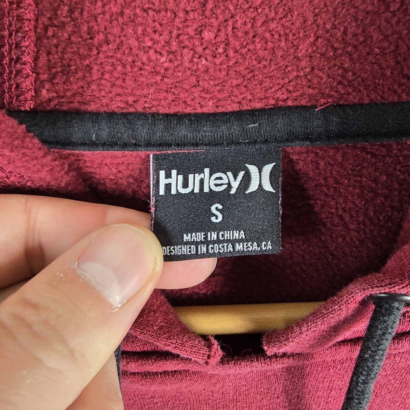 Hurley Hurley Hoodie Small Burgandy Logo Pullover Hoodie Y2K vtg Size US S / EU 44-46 / 1 - 5 Thumbnail