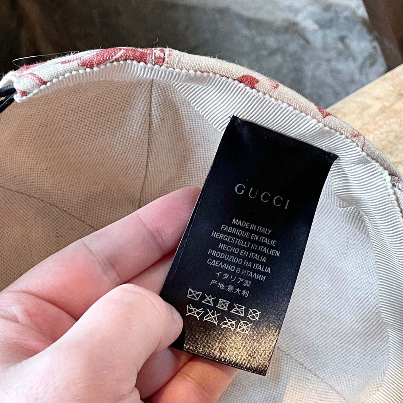 Gucci Gucci Ivory Herbarium Printed Cap - MEDIUM Size ONE SIZE - 8 Thumbnail