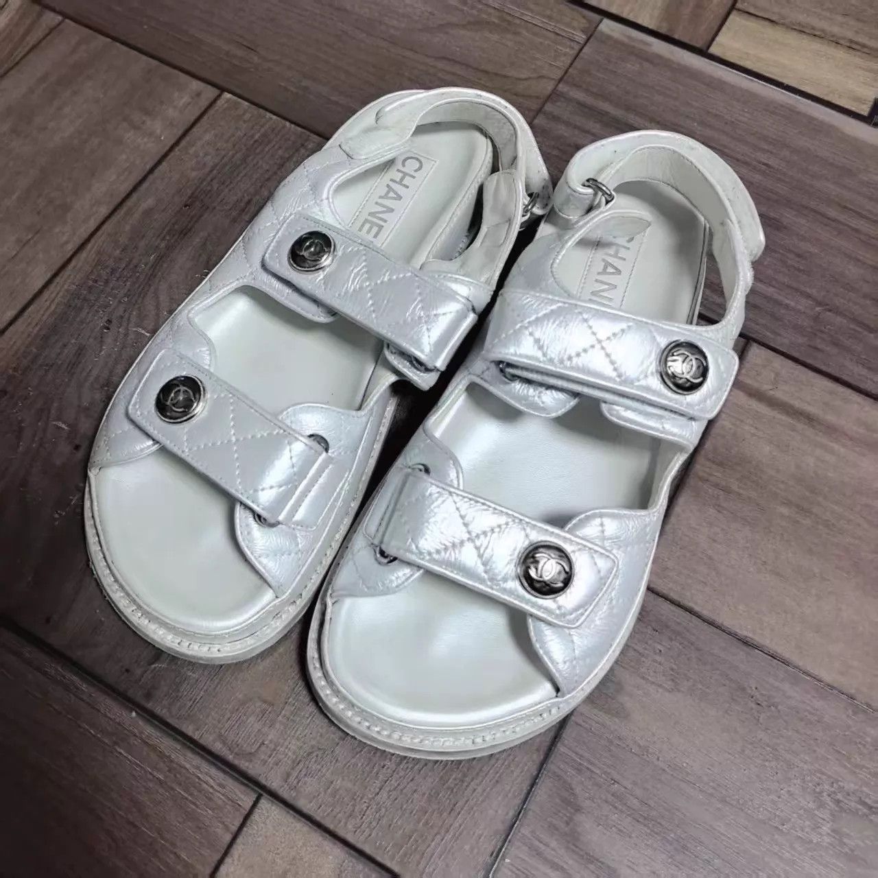 Chanel CHANEL Women's Sandals 38.5 Size US 8 / IT 38 - 1 Preview