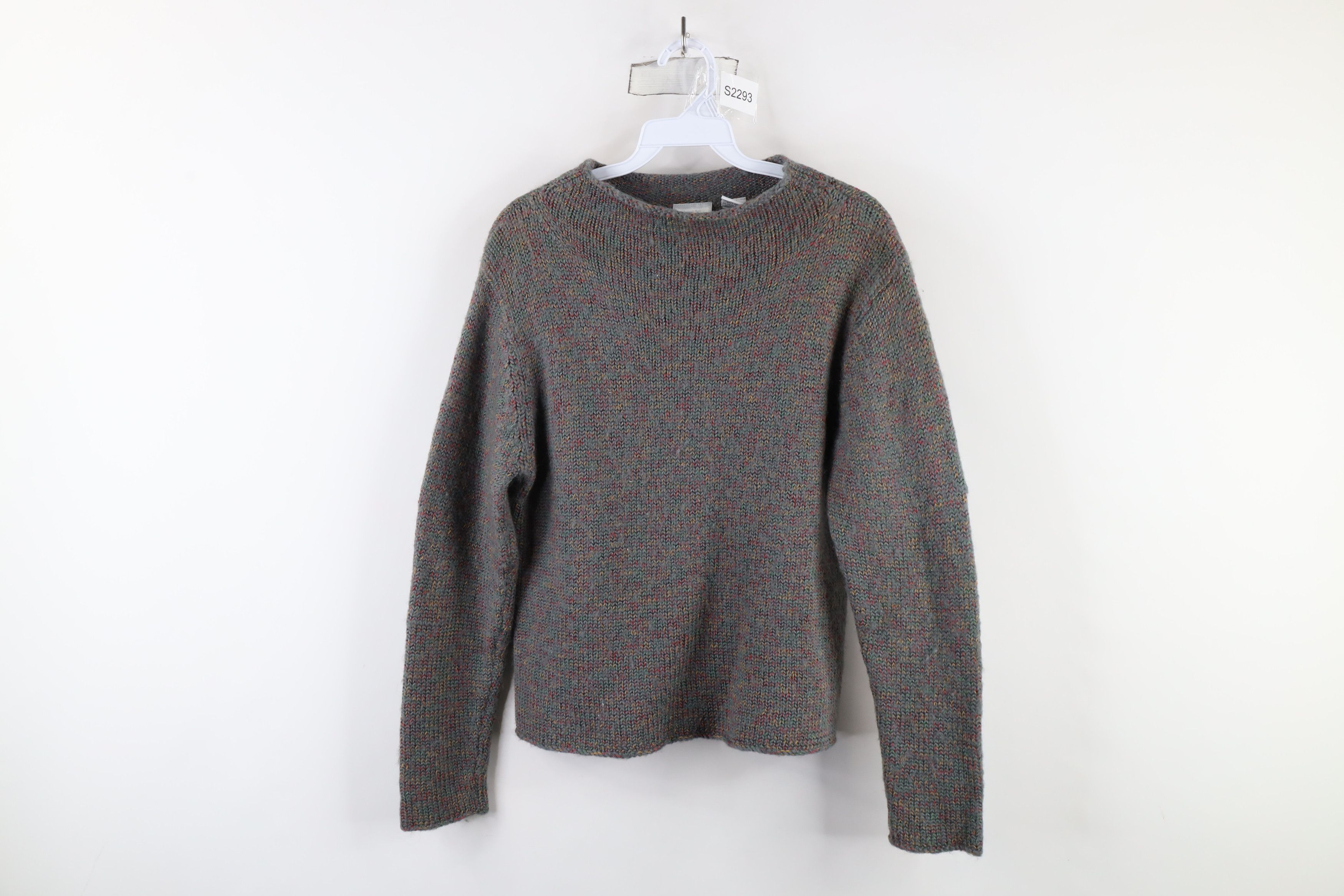 Vintage Vintage 90s Streetwear Marled Knit Rainbow Fleck Sweater Size L / US 10 / IT 46 - 1 Thumbnail