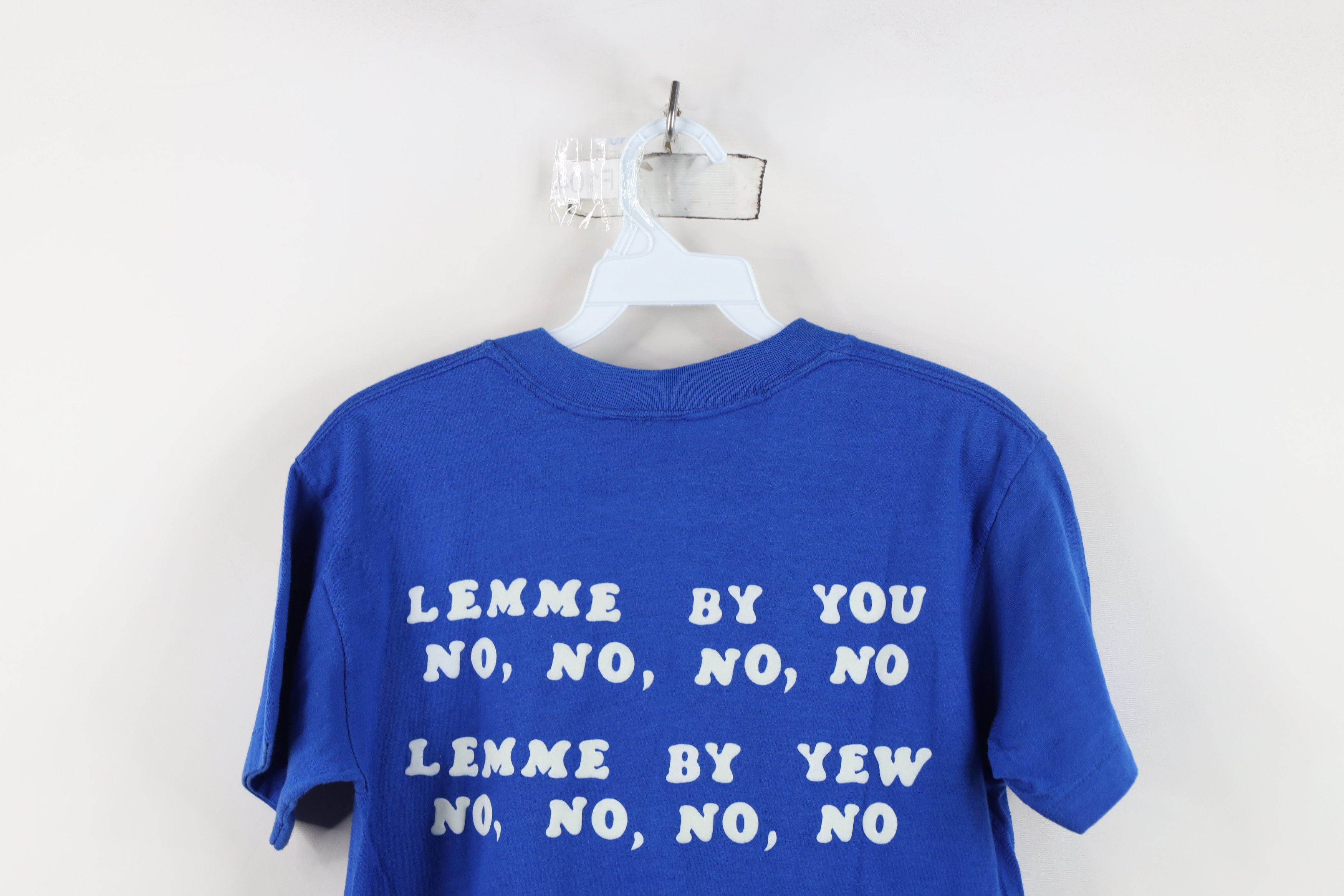 Vintage Vintage 70s Let Me Buy You Lemme Bayou T-Shirt Blue USA Size M / US 6-8 / IT 42-44 - 13 Thumbnail