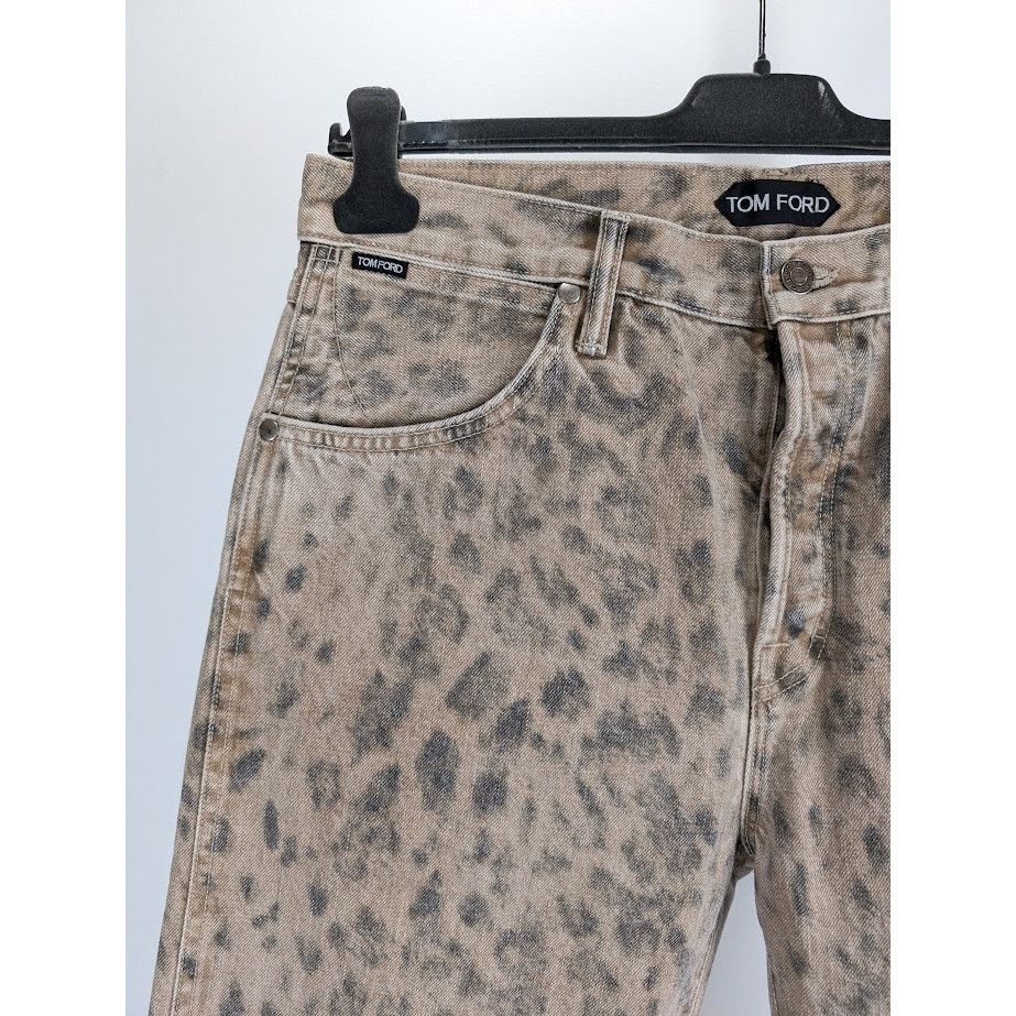 Tom Ford o1rshd1 Denim Pant in Aged Leopard Size US 33 - 6 Thumbnail