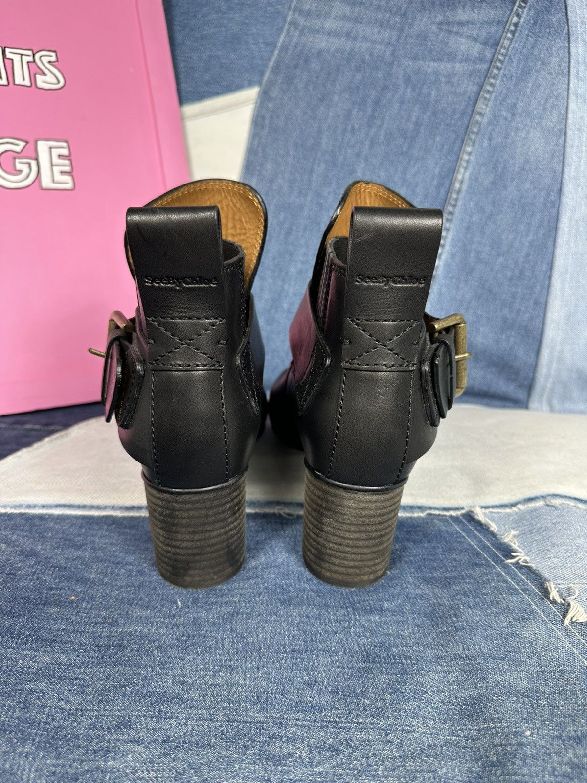 See by Chloe See By Chloe Cappa Block Heels Ankle Boots Hardware Buckle Size US 8 / IT 38 - 6 Thumbnail