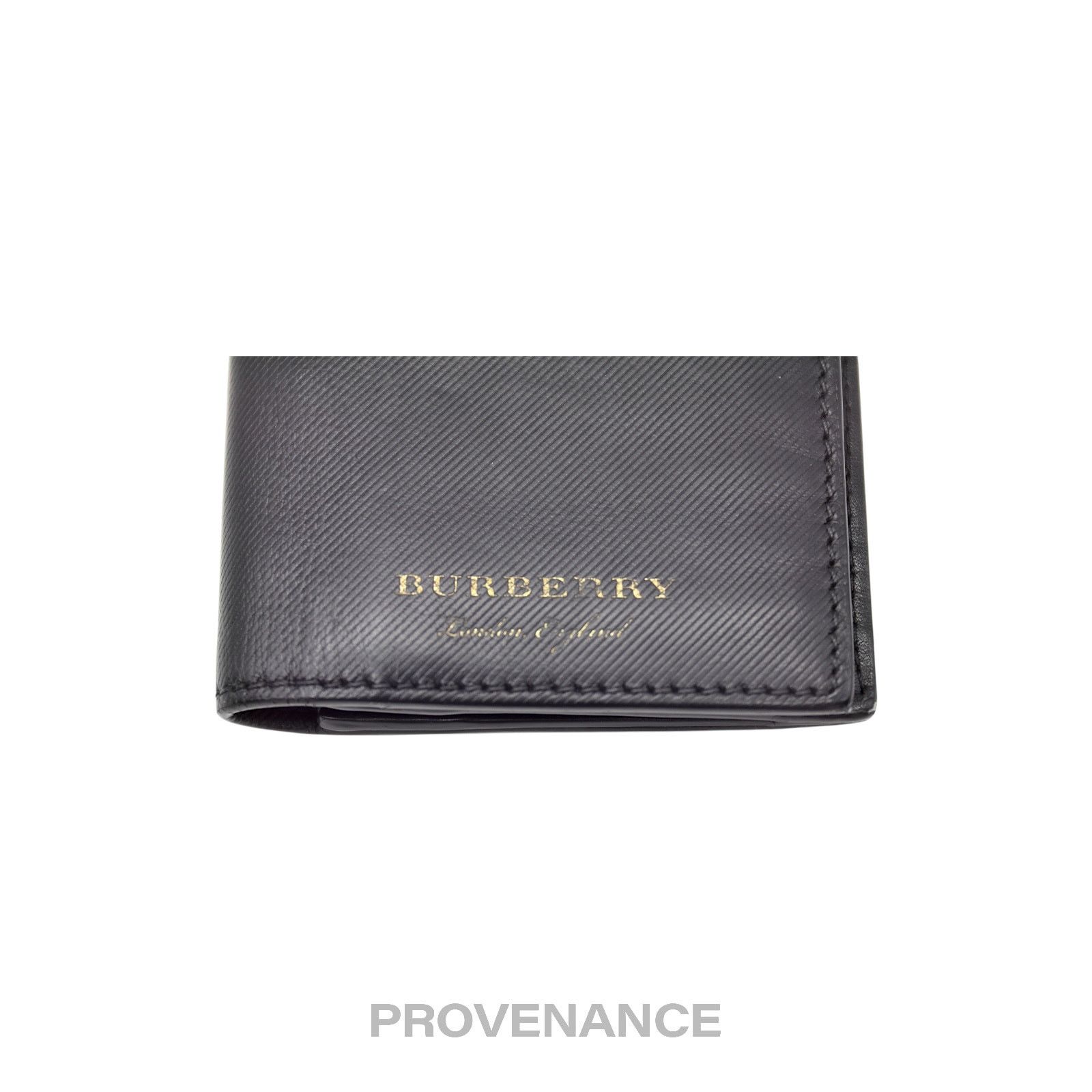 Burberry 🔴 Burberry Logo Long Wallet - Black Leather Size ONE SIZE - 5 Thumbnail