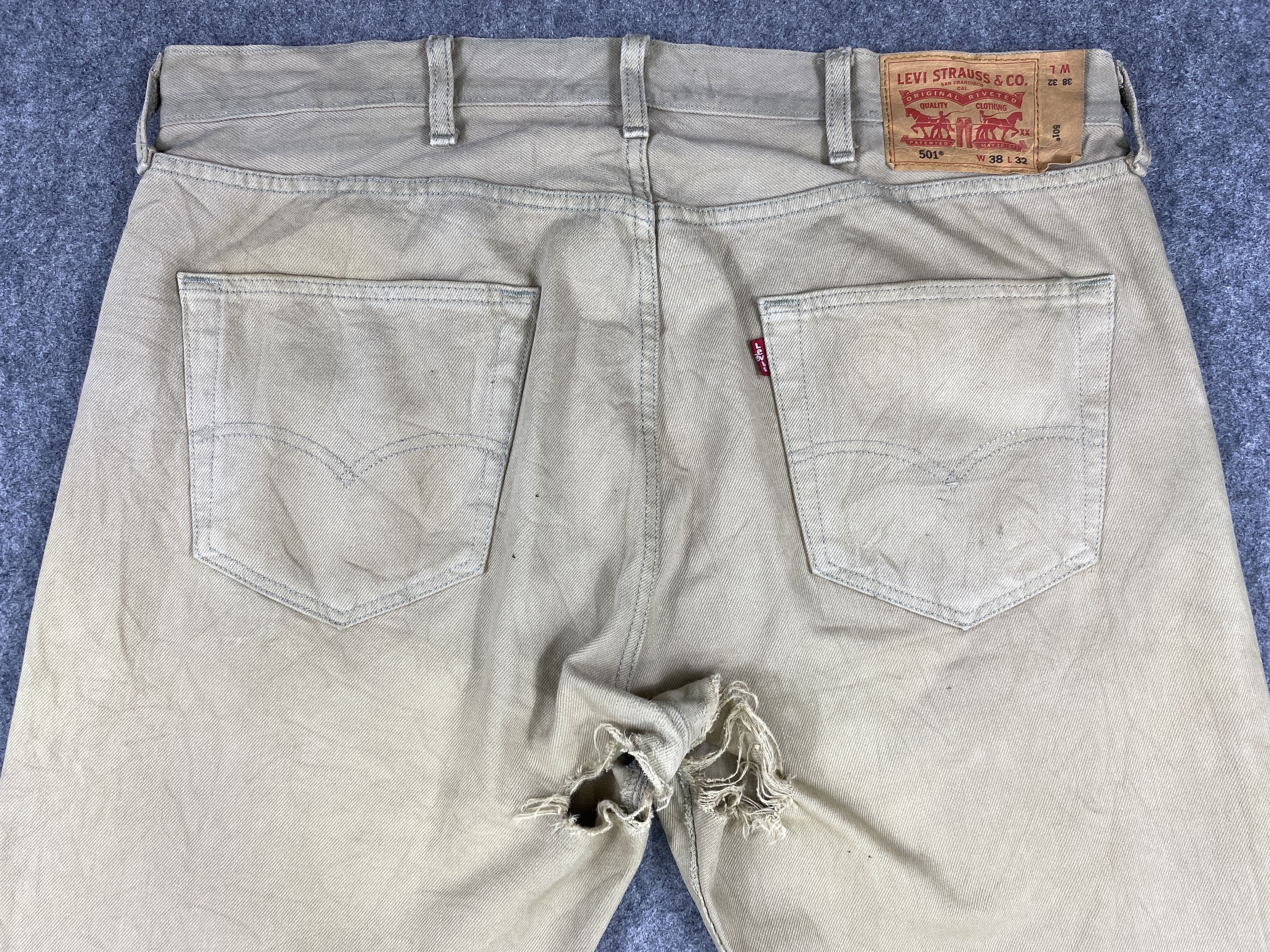 Vintage Khaki Vintage Levi's 501 Jeans 39x33 Denim -JN1544 Size US 39 - 4 Thumbnail