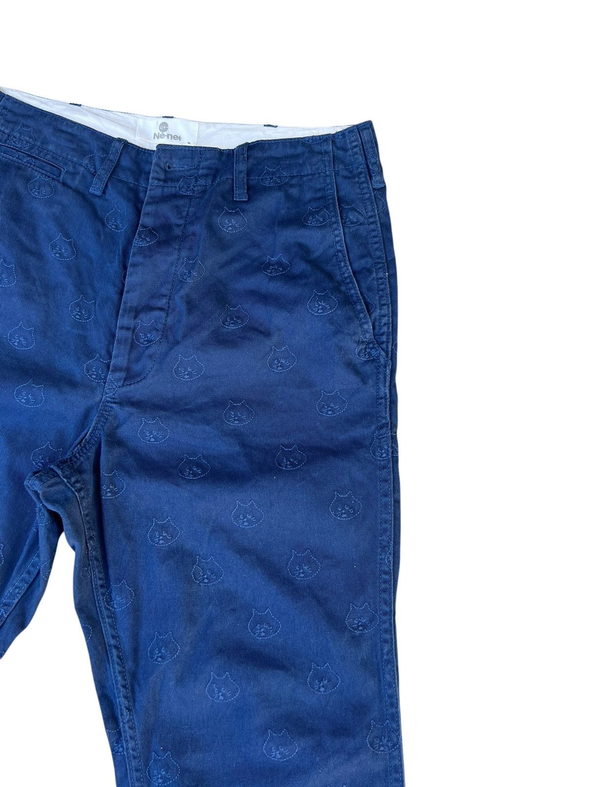 Issey Miyake Issey Miyake, Ne-net All Over Embroidery Cat Head Crop Pant Size US 30 / EU 46 - 10 Thumbnail