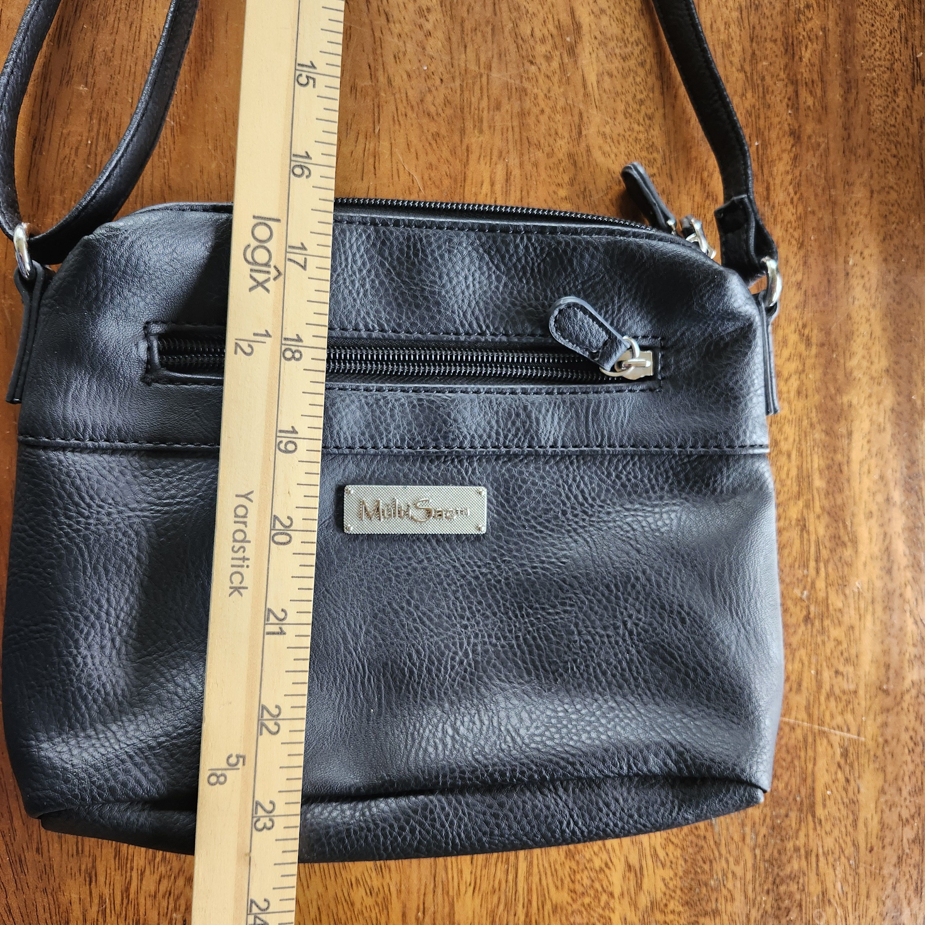 Other MultiSac Black PebbleFaux Leather Crossbody Bag Purse Strap Size ONE SIZE - 7 Thumbnail