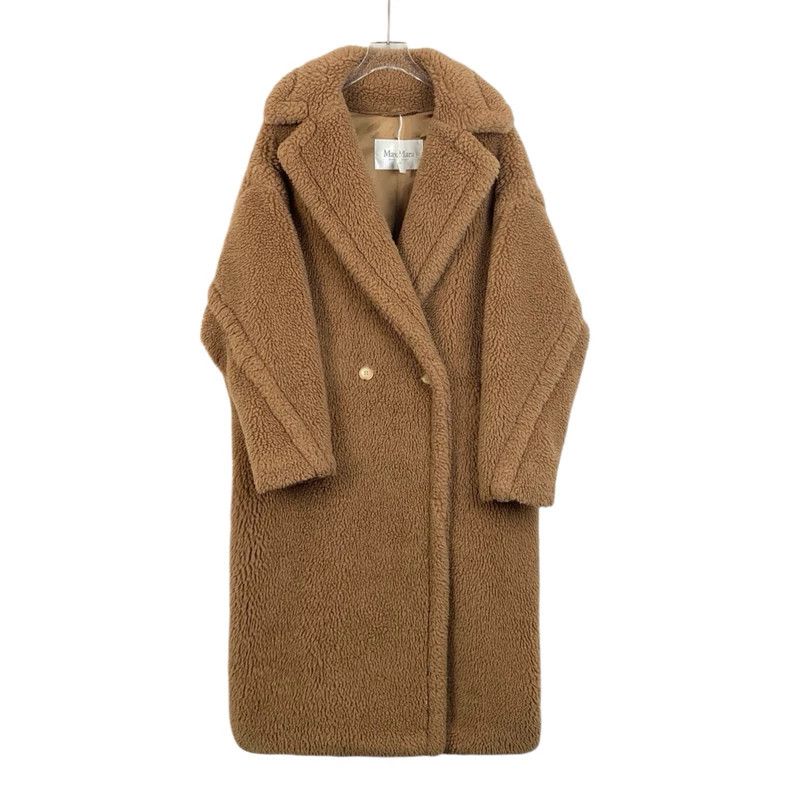 Max Mara Max Mara Teddy brown teddy camel-fleece lapel double-breas Size S / US 4 / IT 40 - 1 Thumbnail