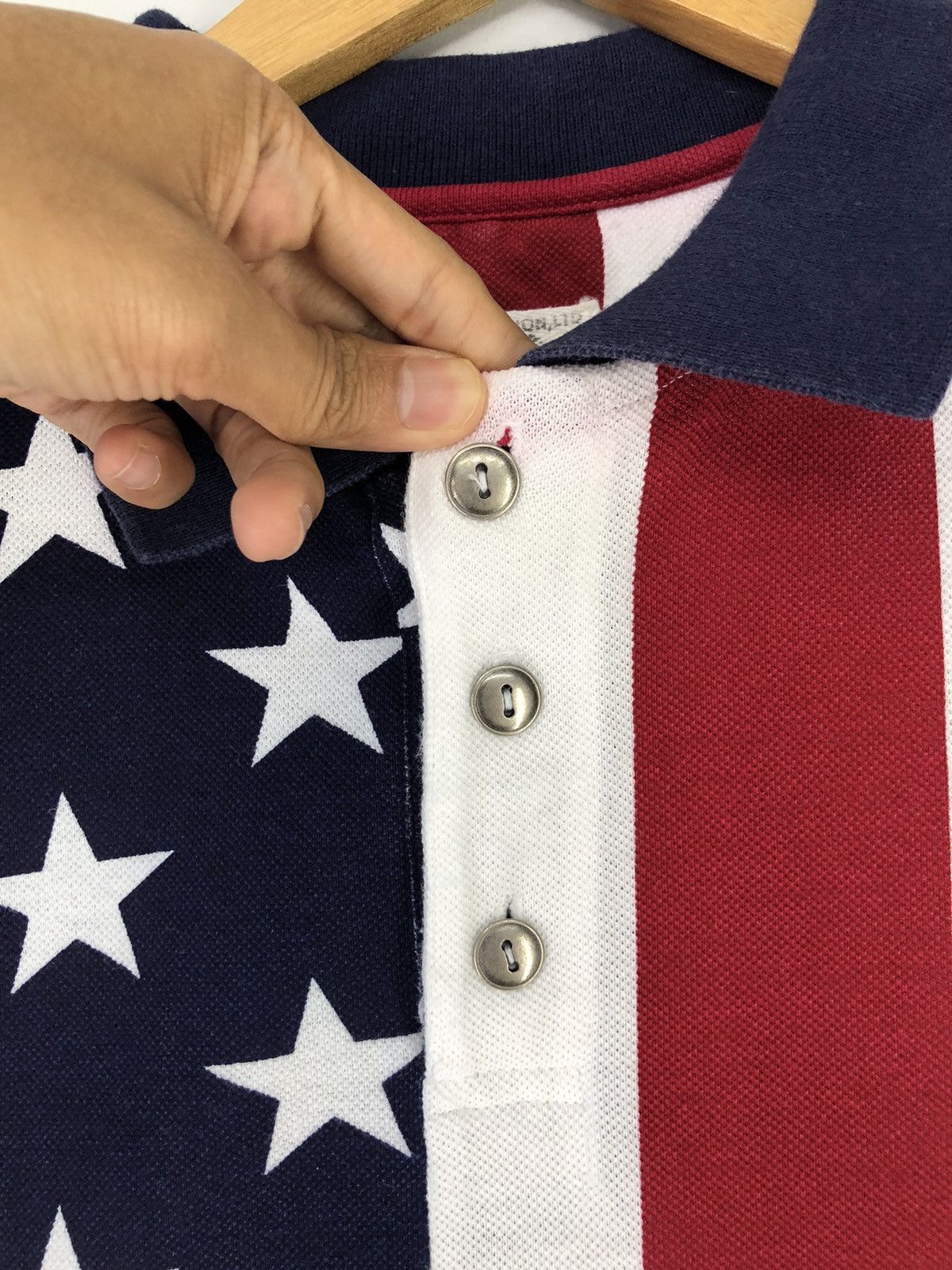 Vintage Vintage America Flag Polo Shirt Size US XXL / EU 58 / 5 - 6 Thumbnail