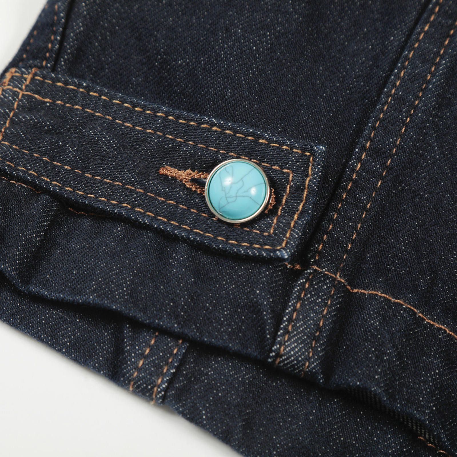 Vintage Dark Blue Classic Denim Jacket, Men's Casual Outerwear Size US L / EU 52-54 / 3 - 2 Thumbnail