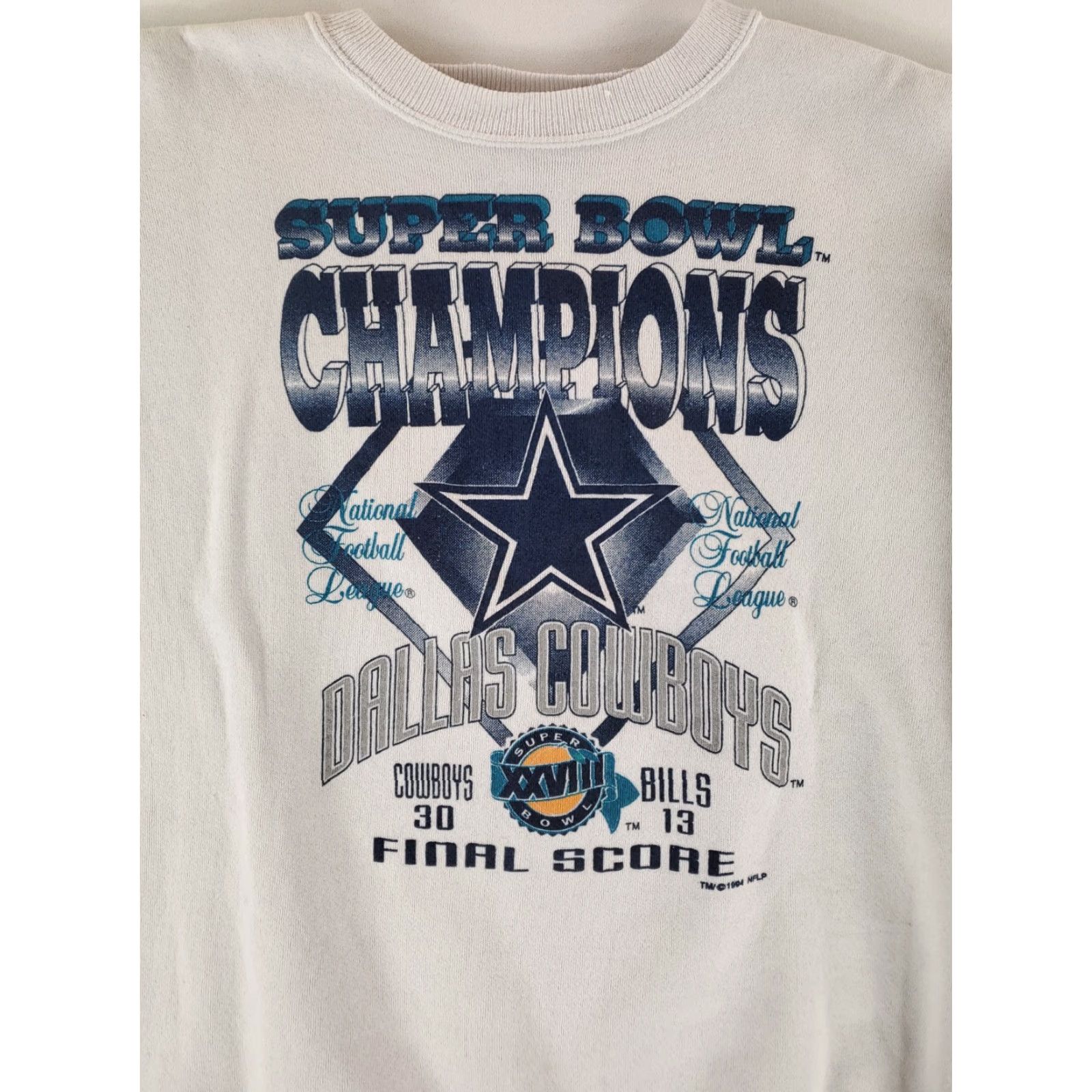 Hanes VINTAGE Hanes Sweatshirt 90s Dallas Cowboys Heavyweight Made USA White Mens XL Size US XL / EU 56 / 4 - 3 Thumbnail