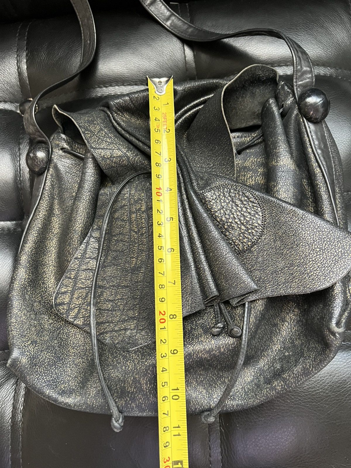 Other Carlos Falchi Vintage Black Leather Butterfly Bag USA made Size ONE SIZE - 5 Thumbnail