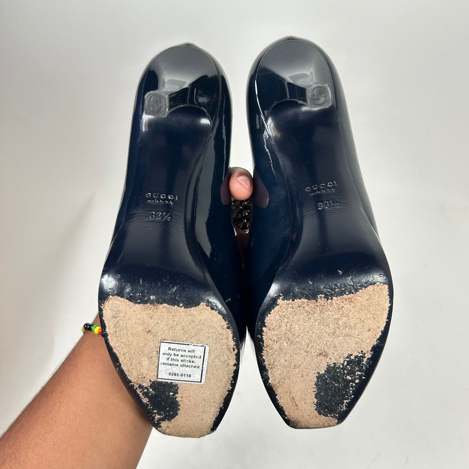 Gucci Gucci Midnight Blue Patent Leather Pumps Size 36.5 Size US 6.5 / IT 36.5 - 6 Thumbnail