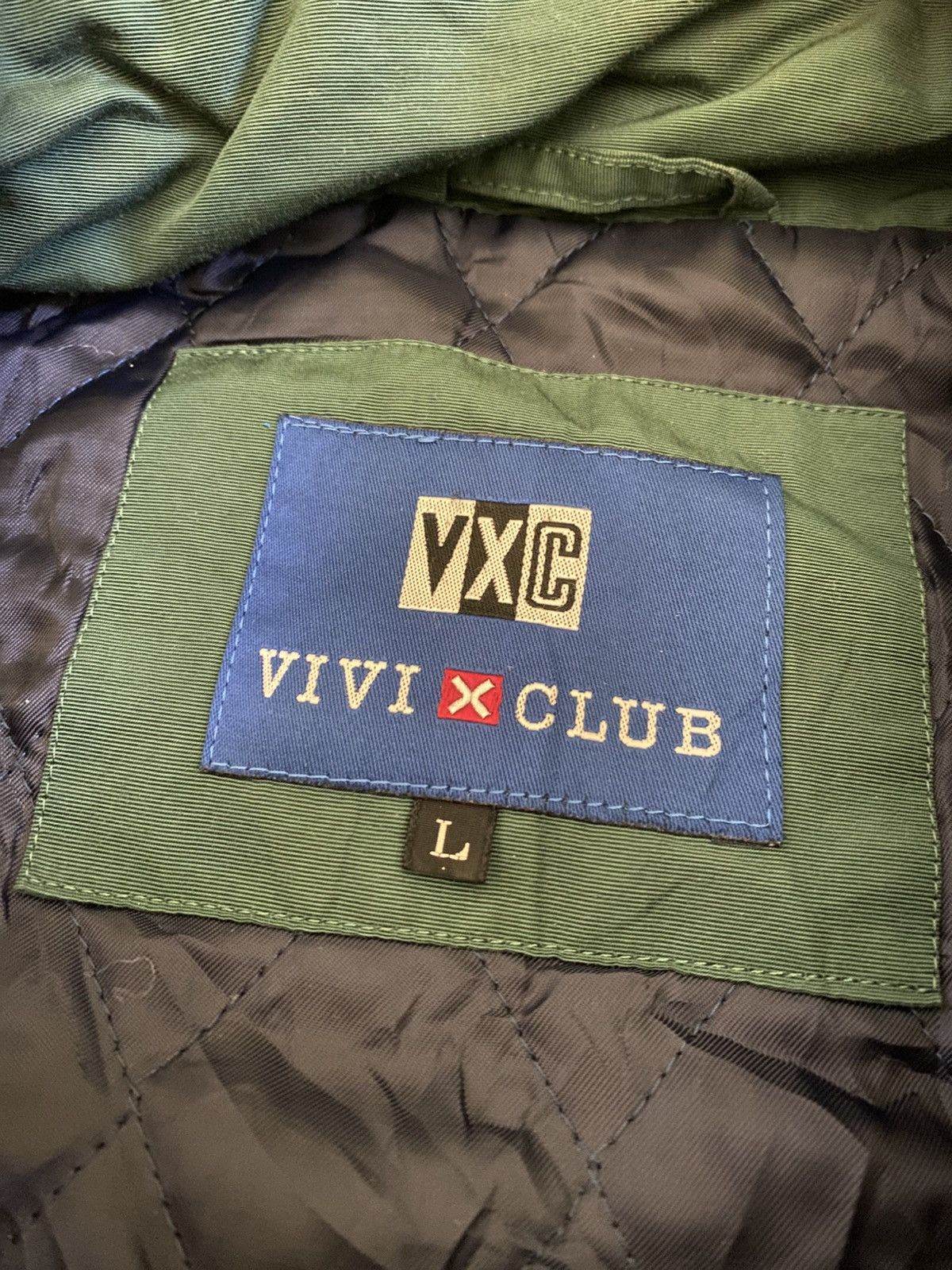 Vintage Vintage 90s VIVI X CLUB Nylon Windbreaker Jacket Blue Green Size US L / EU 52-54 / 3 - 8 Thumbnail