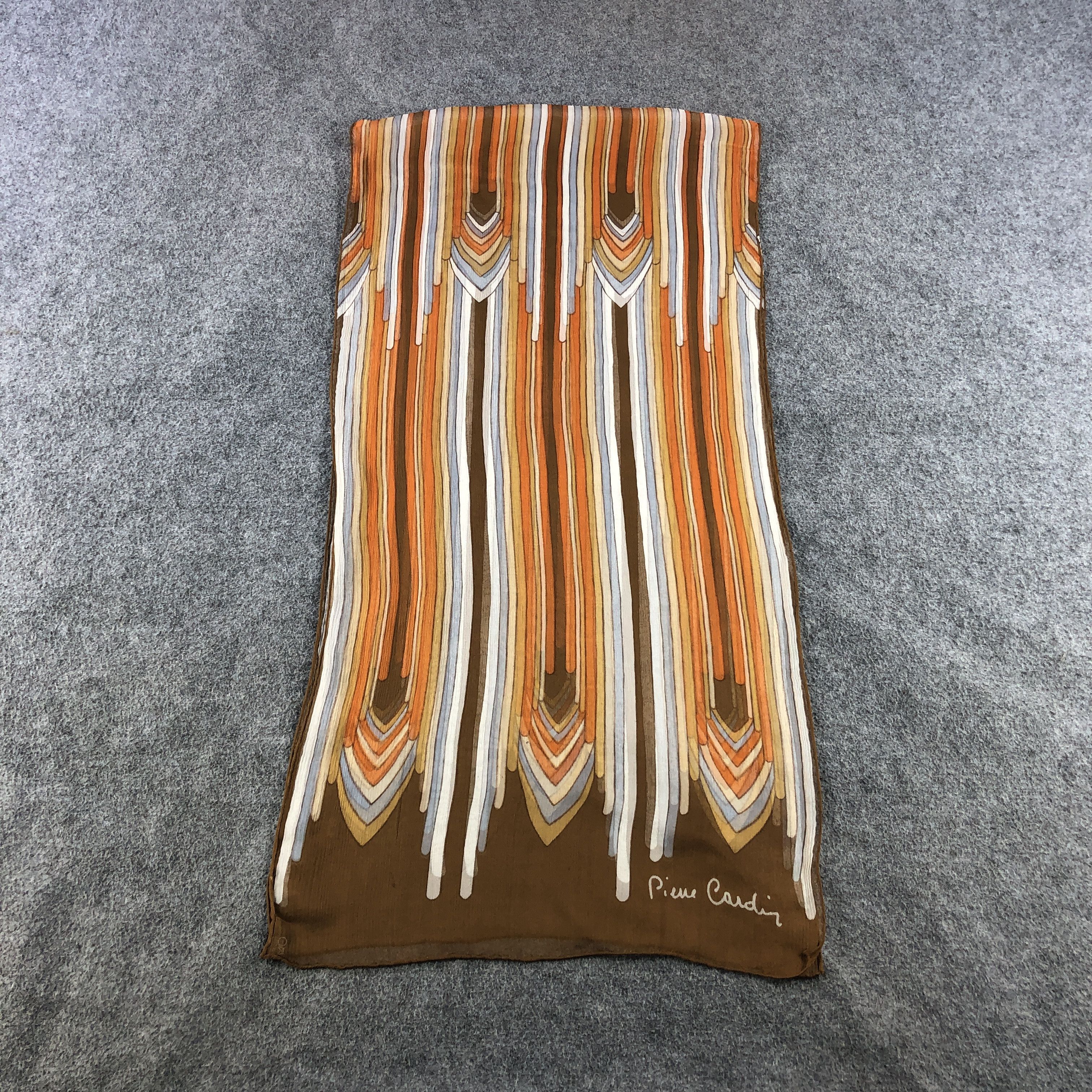 Pierre Cardin Pierre Cardin Hand Rolled Silk Stole Silk Scarf M1058 Size ONE SIZE - 2 Thumbnail