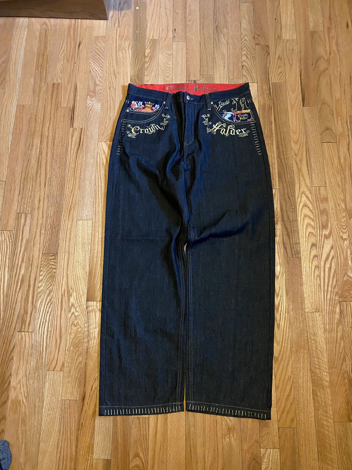 image of Vintage Crown Holder Jeans in Black, Men's (Size 38)