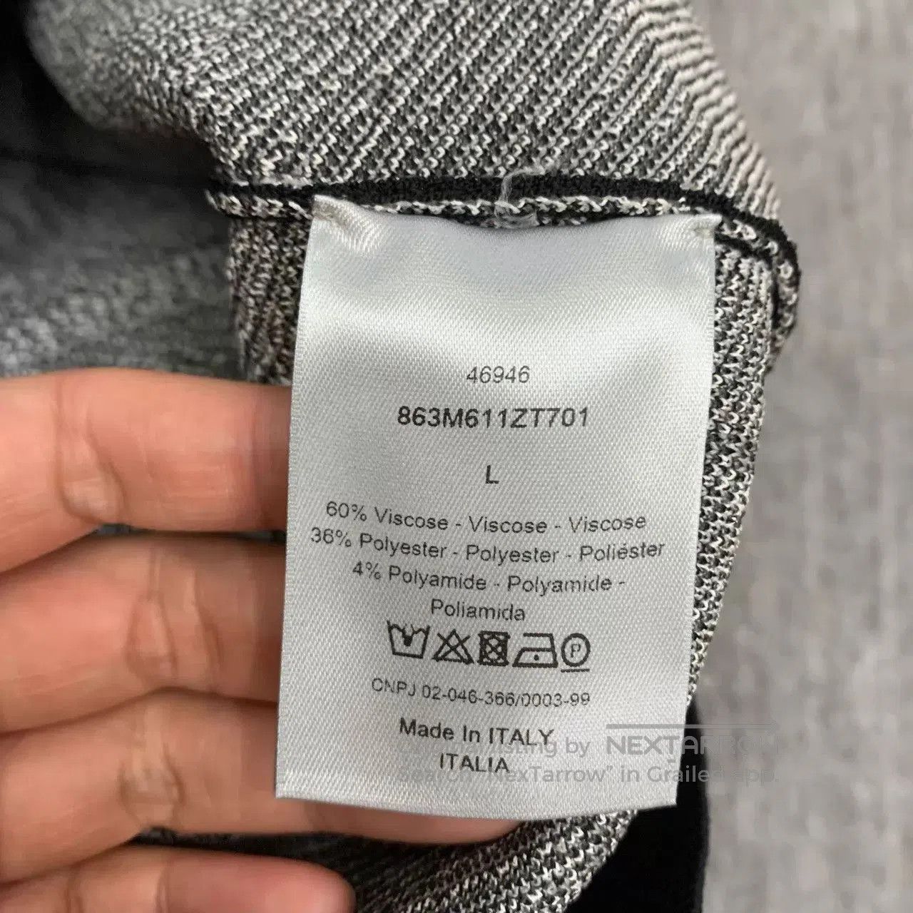 Dior Black Printed Long Sleeve Sweater. Size US L / EU 52-54 / 3 - 5 Thumbnail