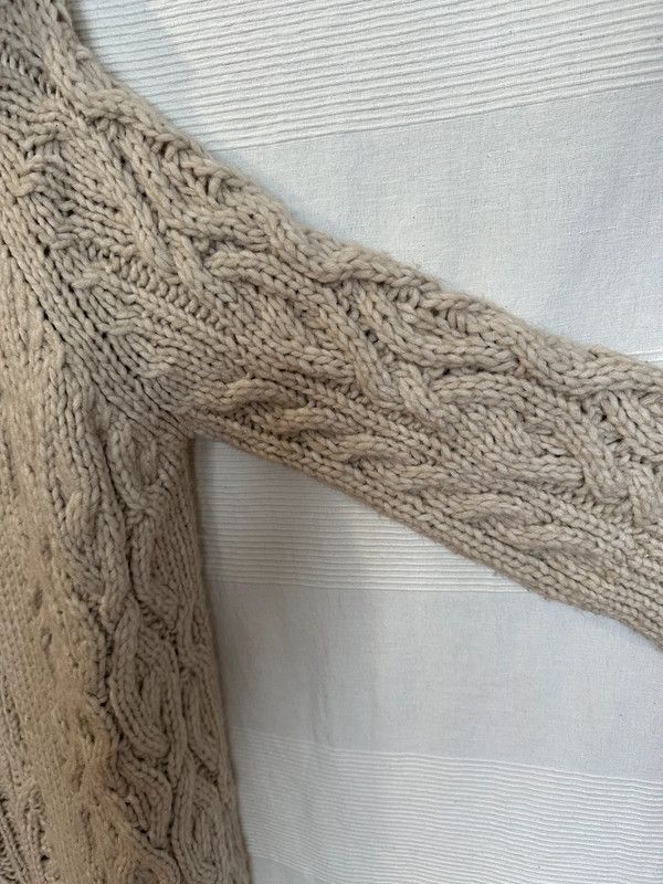 Zara Long Sweater coat Cardigan Beige Thick oversize cozi Size L / US 10 / IT 46 - 3 Thumbnail