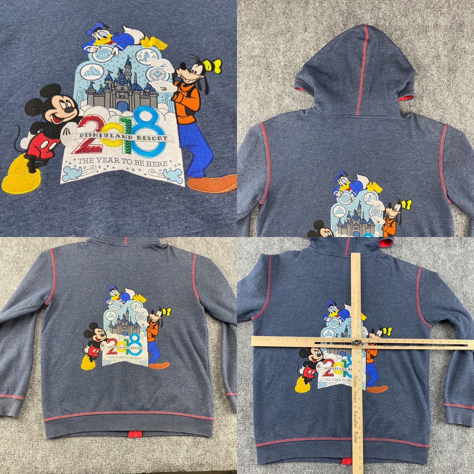 Disney Disney Parks Full Zip Hoodie Womens XL Embroidered Double Sided 2018 Size XL / US 12-14 / IT 48-50 - 8 Thumbnail