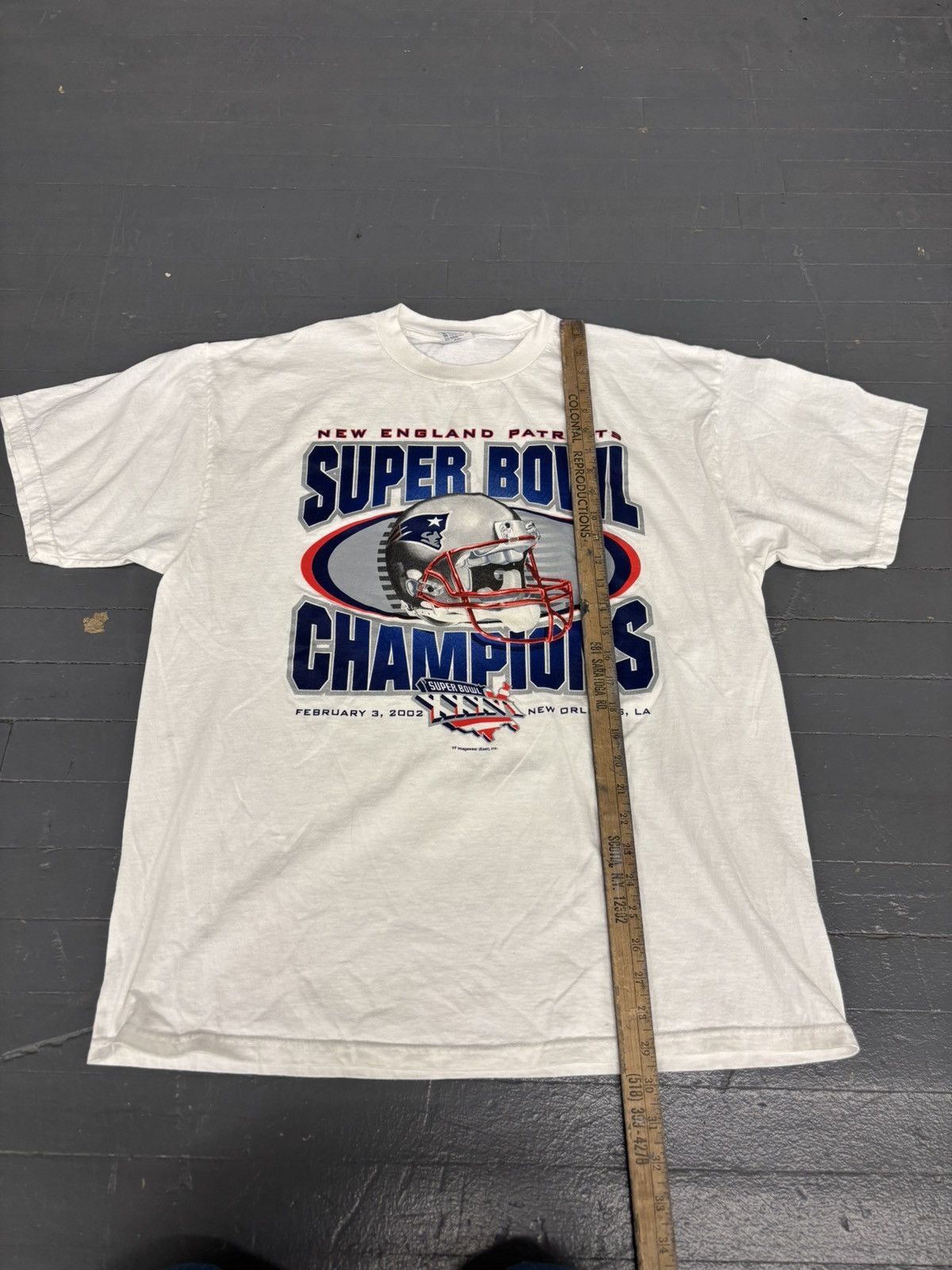 NFL × Vintage Y2K 2002 Super Bowl xxxvi champions patriots tee Size US XL / EU 56 / 4 - 6 Thumbnail