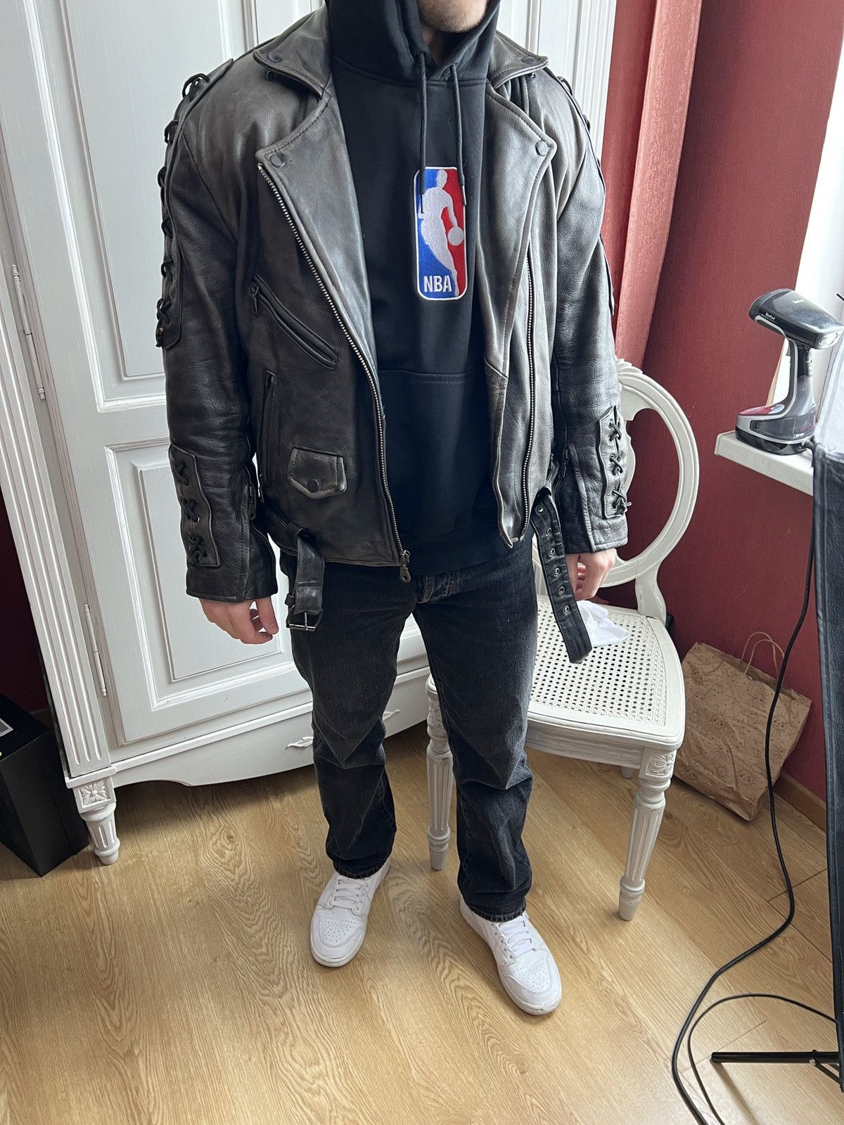 Genuine Leather × Vintage VINTAGE HAVEBA BIKER CROPPED GENUINE LEATHER JACKET Size US L / EU 52-54 / 3 - 3 Thumbnail