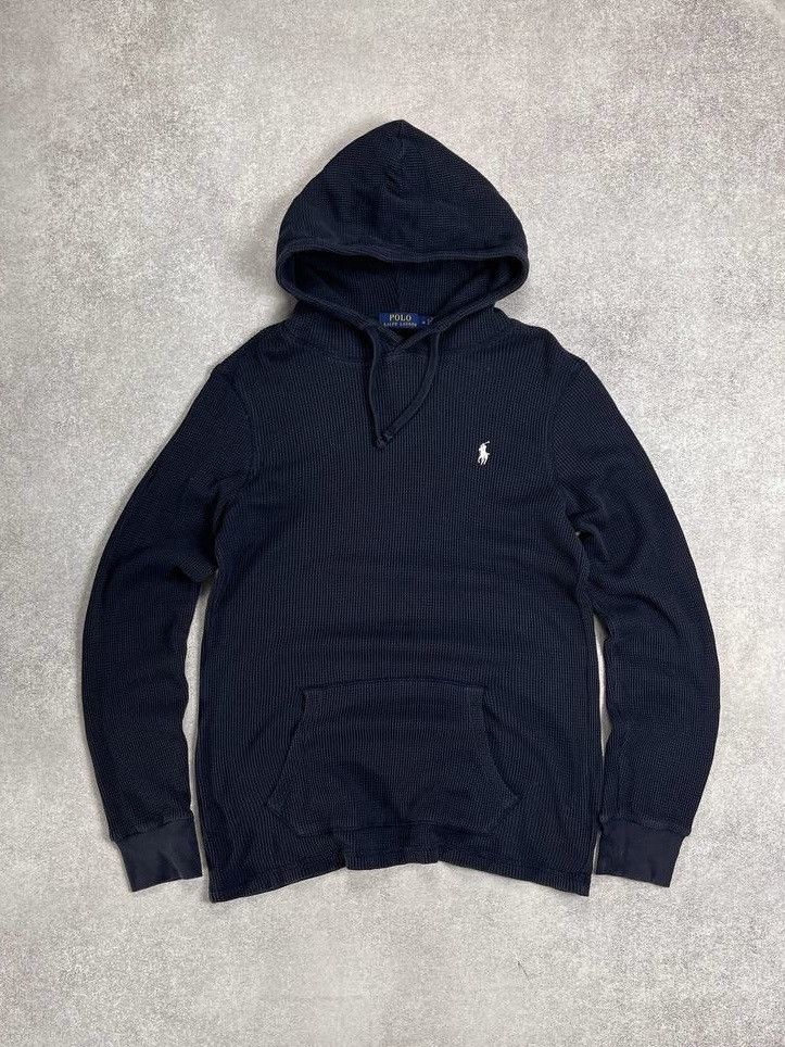Polo Ralph Lauren × Vintage Vintage Polo Ralph Laufen Waffle Boxy Hoodie M Size US M / EU 48-50 / 2 - 1 Thumbnail