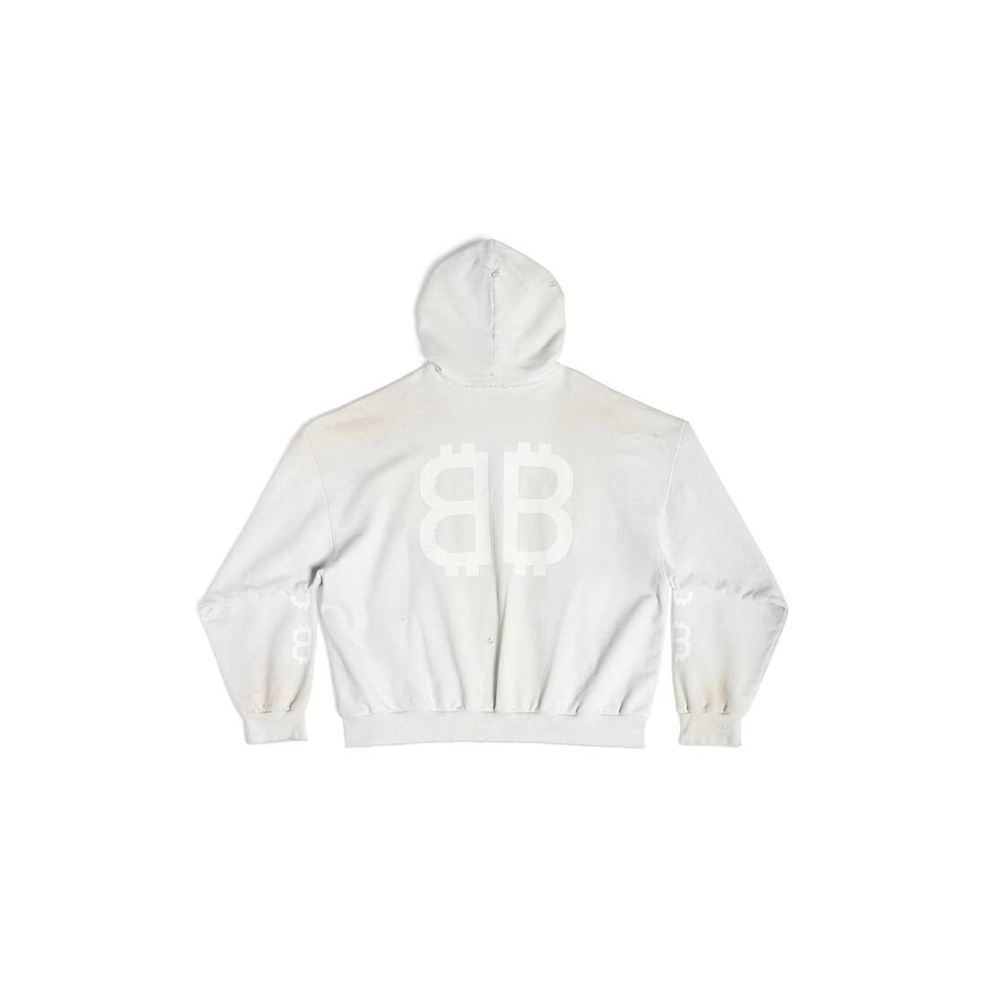 Balenciaga o1in1g0825 Dup / Crypto Hoodie Medium Fit in White Size XS / US 0-2 / IT 36-38 - 2 Thumbnail