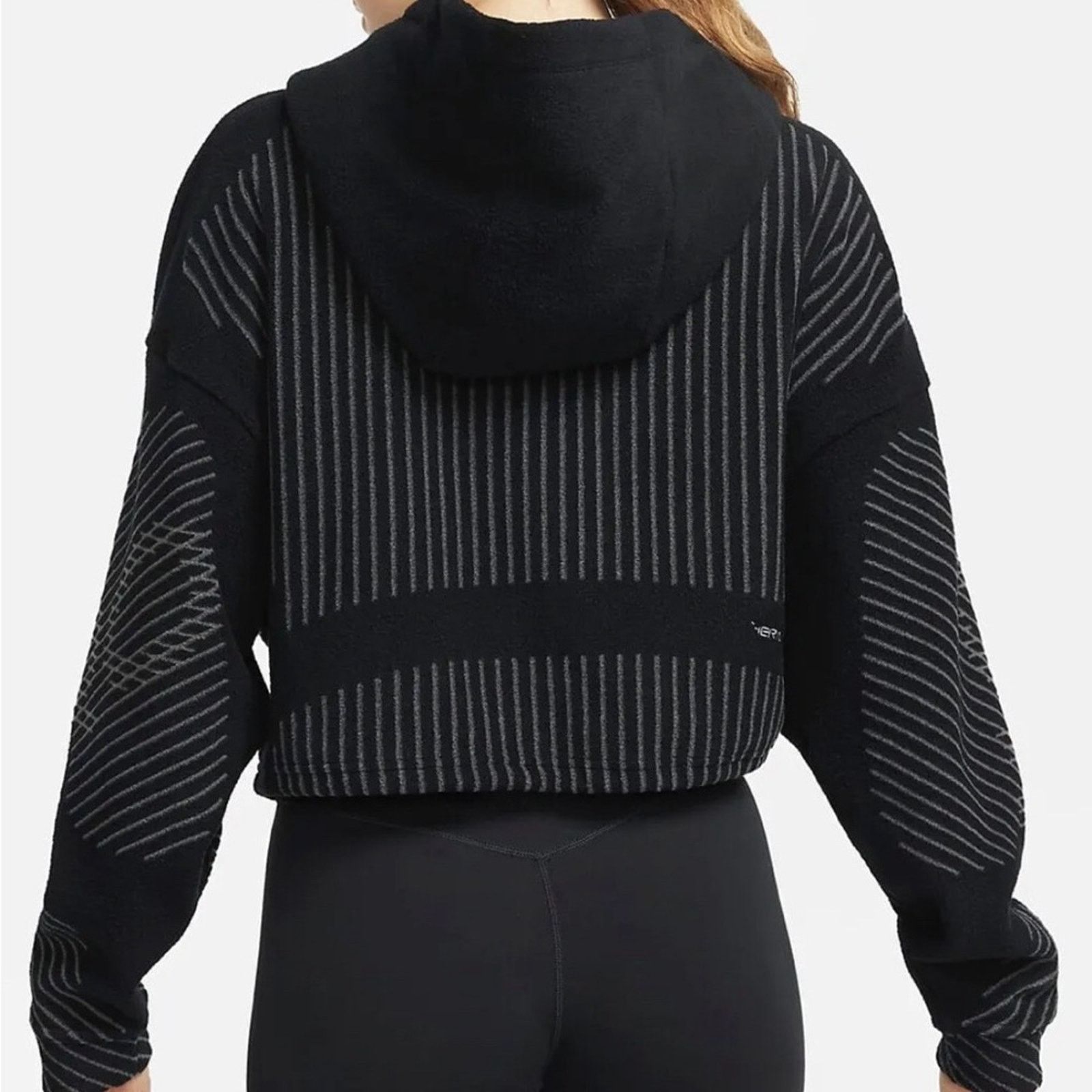 Nike Nike Pro Womens Therma-FIT ADV Cropped Fleece Hoodie Black S Size S / US 4 / IT 40 - 11 Thumbnail