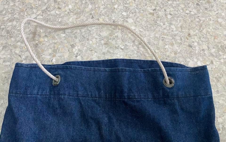 Vintage Vintage Sailor Denim Bag 1940s Size ONE SIZE - 7 Thumbnail