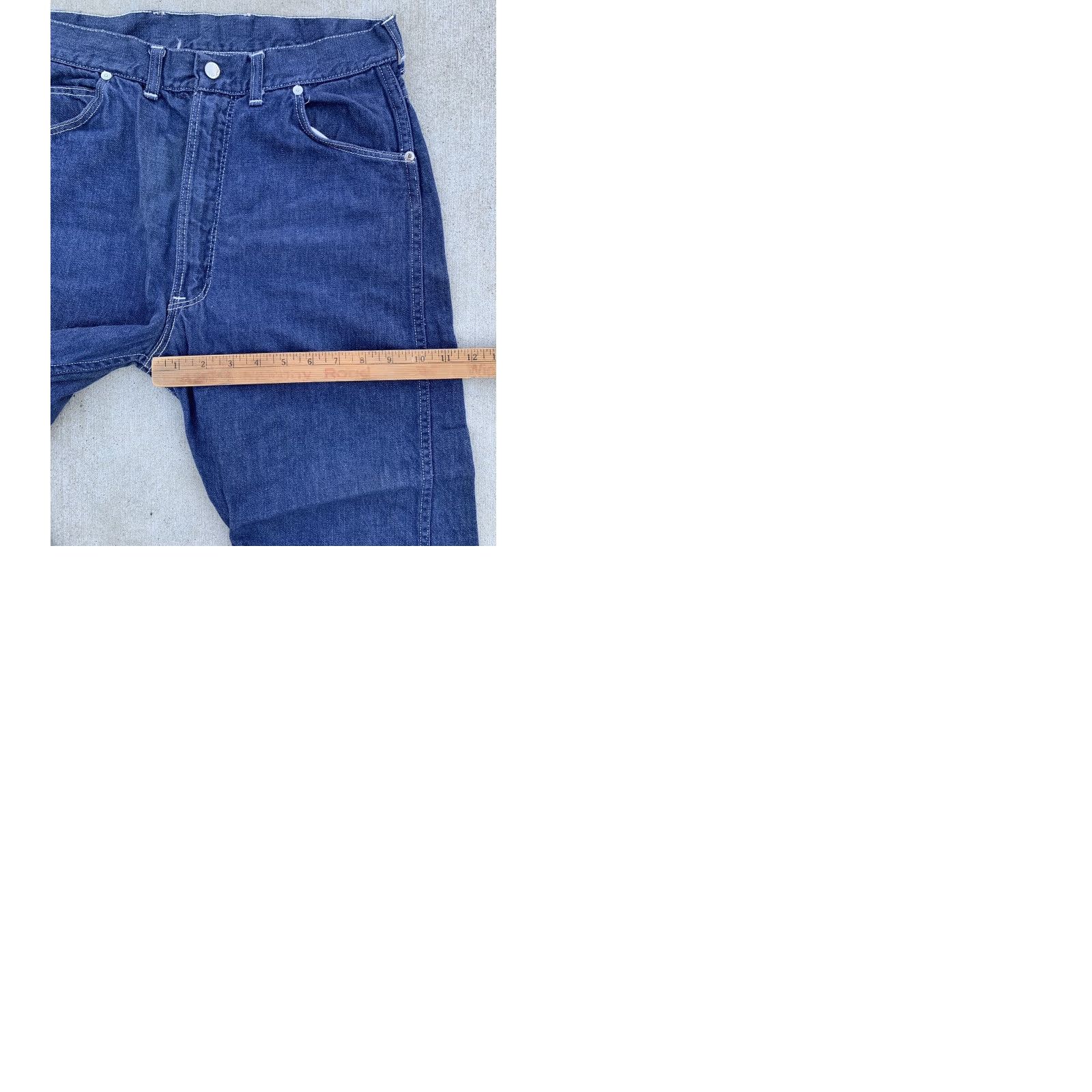 Sears VINTAGE Sears Roebuck And Co Jeans Sz 34 Waist 31 Conmatic Zip Rockabilly Denim Blue 1950s Mens Womens Boys Girls Regular Size US 31 - 12 Thumbnail