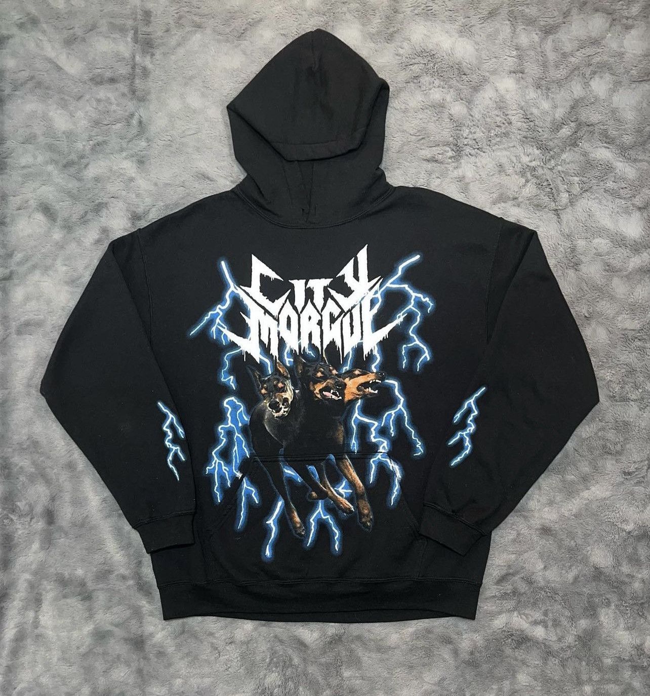 Pouya & $uicideboy$ Merch City Morgue Lighting Dog Hoodie 