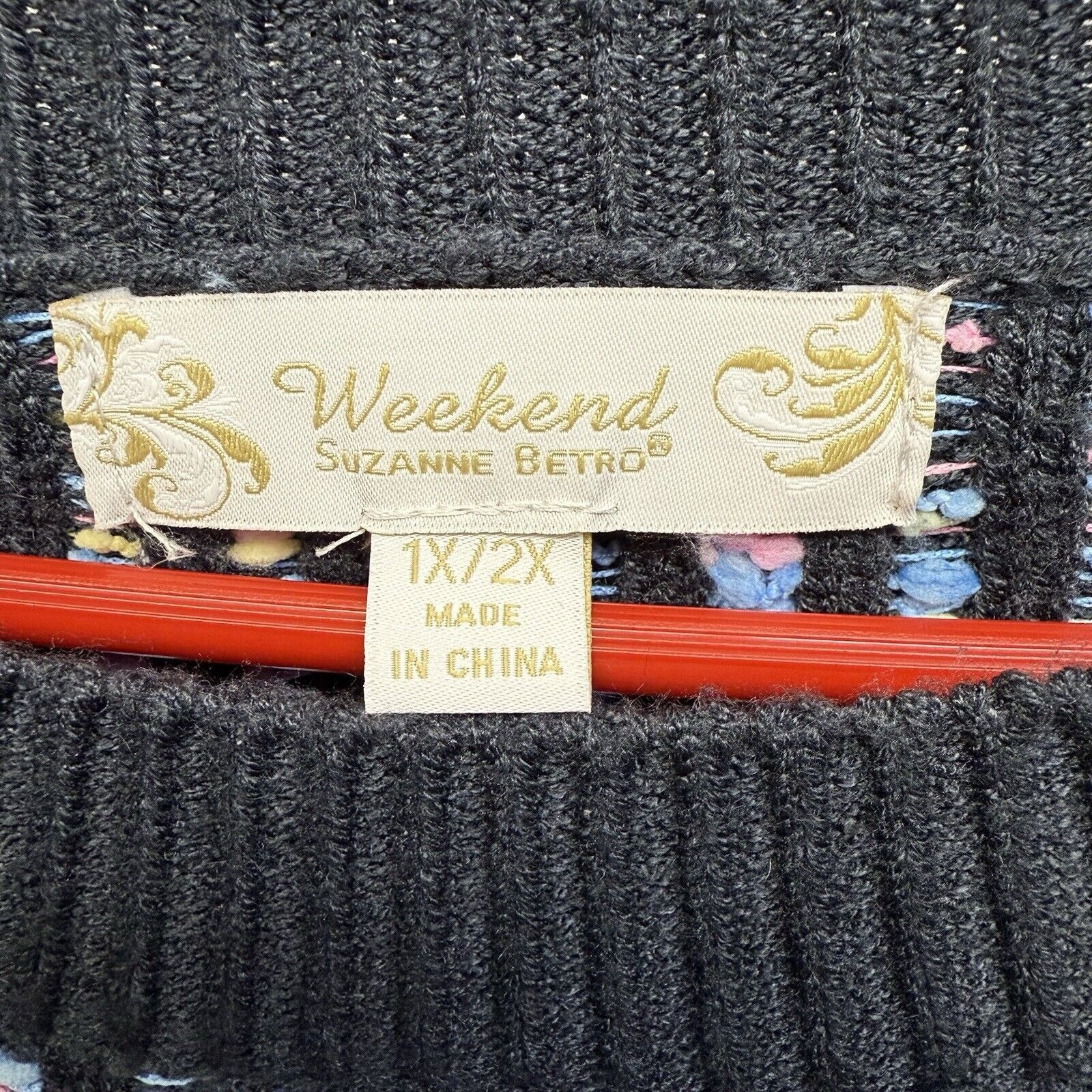 Other Weekend Suzanne Betro Sweater Womens 2X Plus Scalloped Heavy Size XXL / US 16-18 / IT 52-54 - 5 Thumbnail
