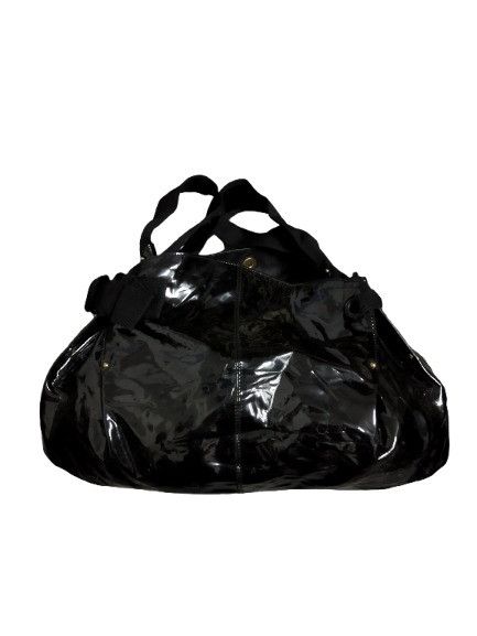 Salvatore Ferragamo Salvatore Ferragamo Black Calf Patent Leather Ribbon Hobo Size ONE SIZE - 3 Thumbnail