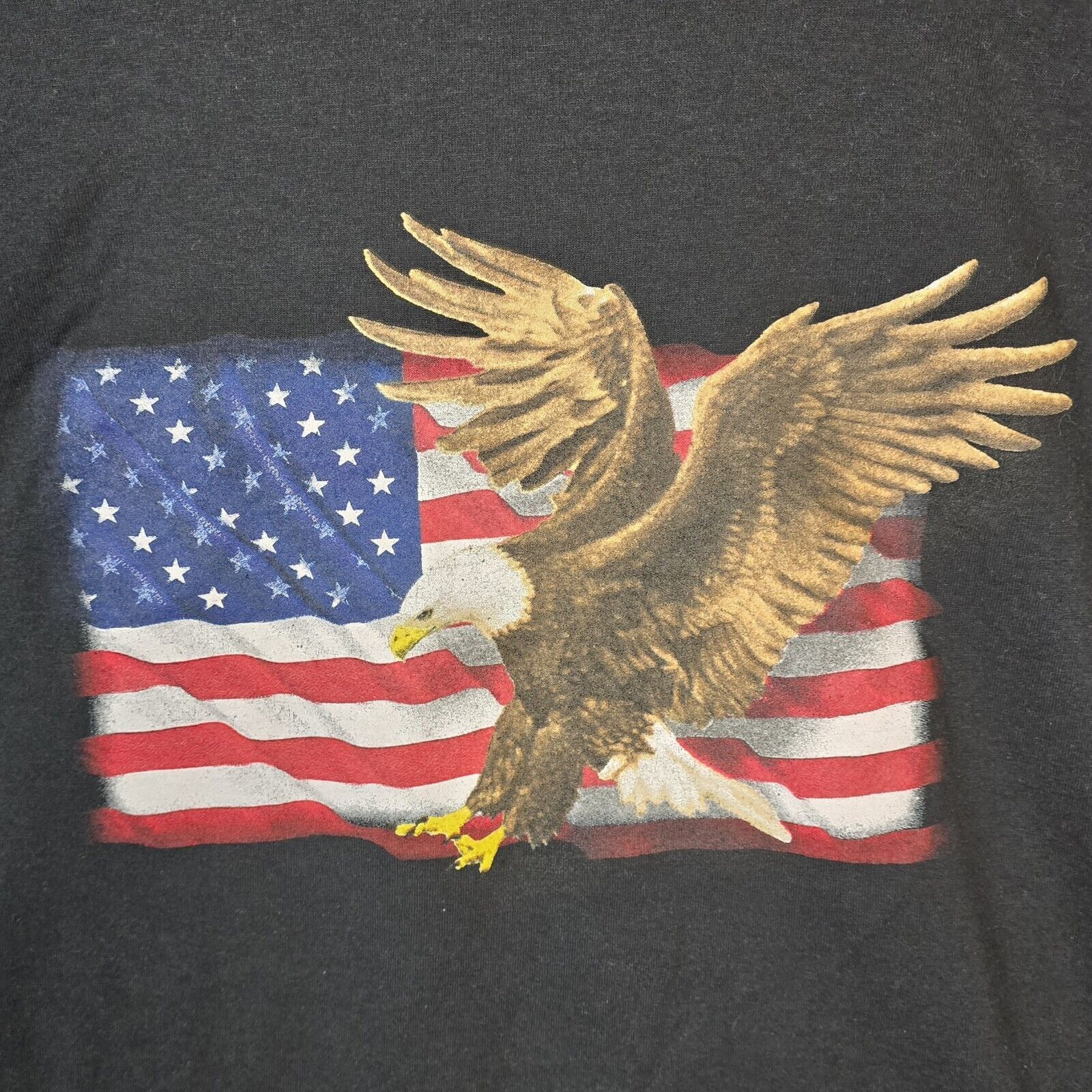 Jerzees Vintage American Eagle USA Flag Men's T-Shirt XL Y2K Vtg Size US XL / EU 56 / 4 - 4 Thumbnail