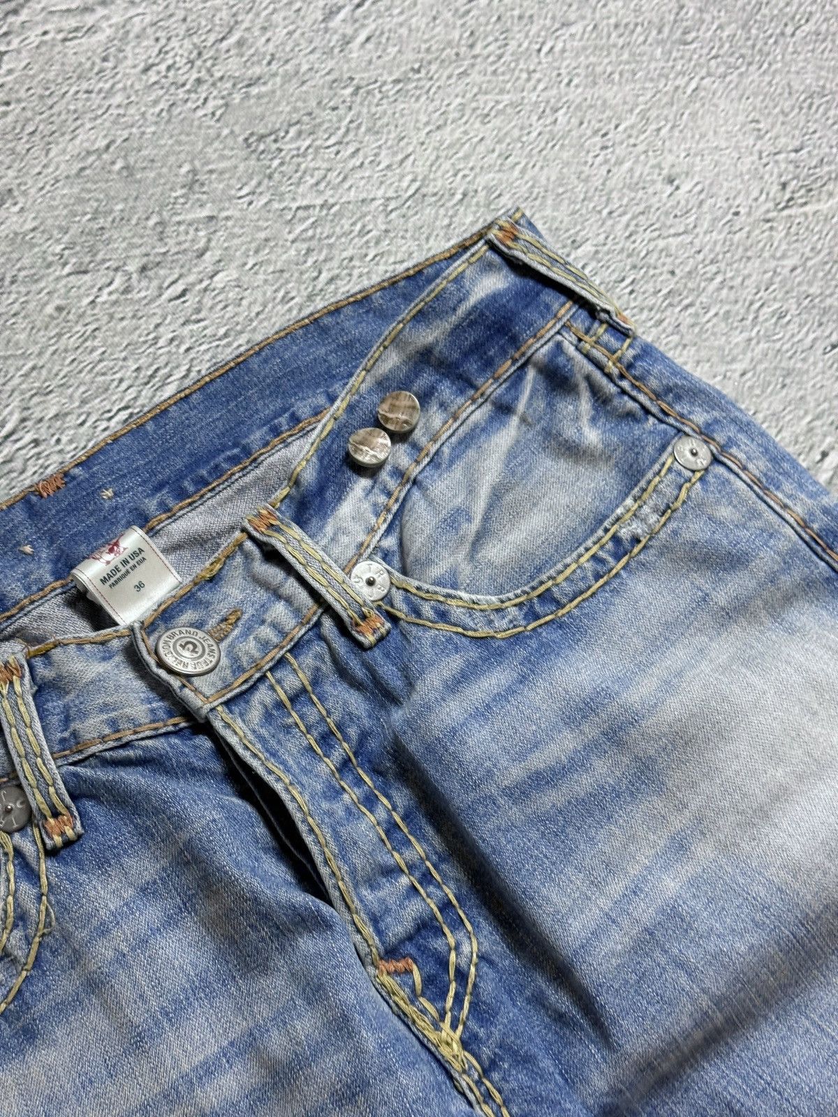 True Religion True Religion blue jeans Y2K Geno vintage thick stitching Size US 36 / EU 52 - 7 Thumbnail