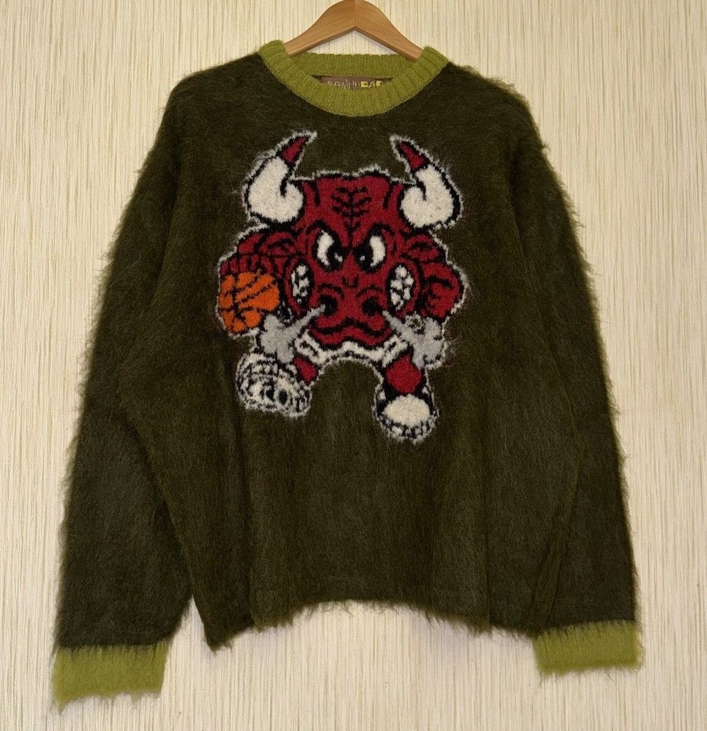 Brain Dead BRAIN DEAD X NBA Chicago Bulls Alpaca sweater Fuzzy Size L Size US L / EU 52-54 / 3 - 12 Thumbnail