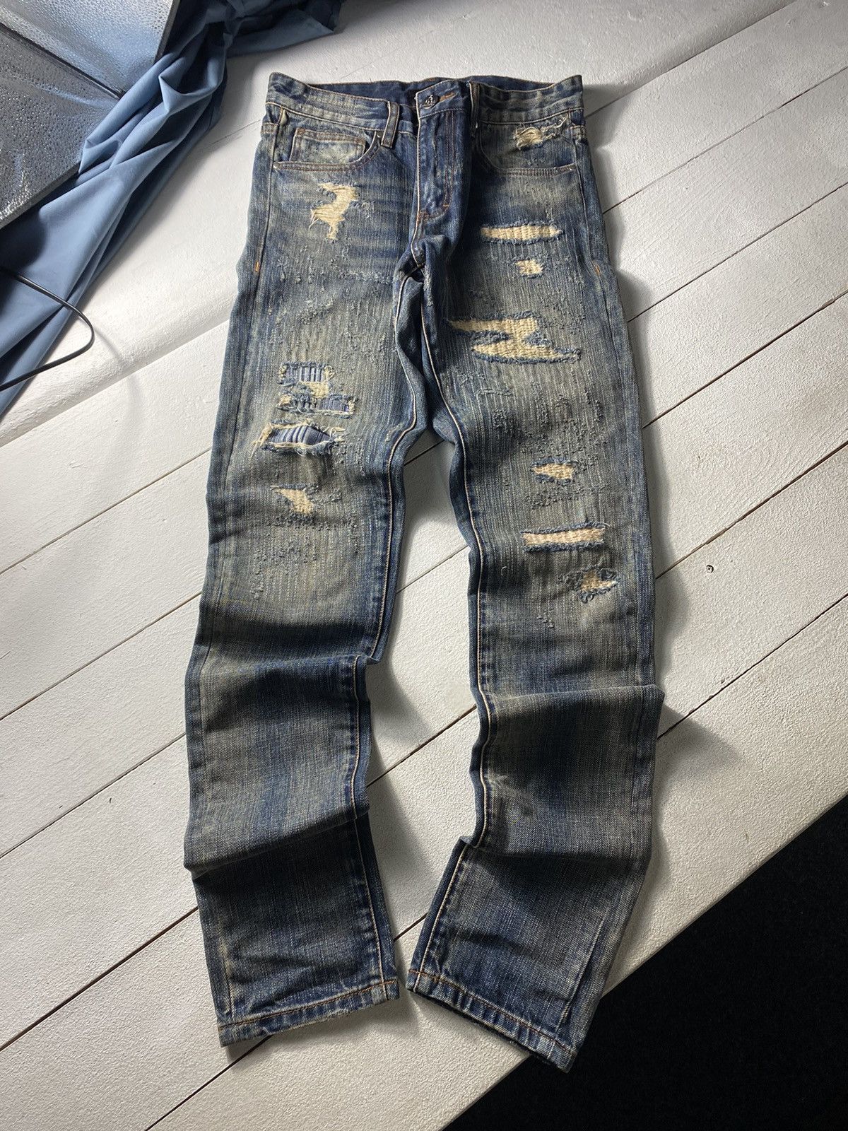 Other 💢RARE DISTRESSED RIPPED AVANT GARDE OPIUM GOTHIC JEANS 30 Size US 30 / EU 46 - 2 Thumbnail