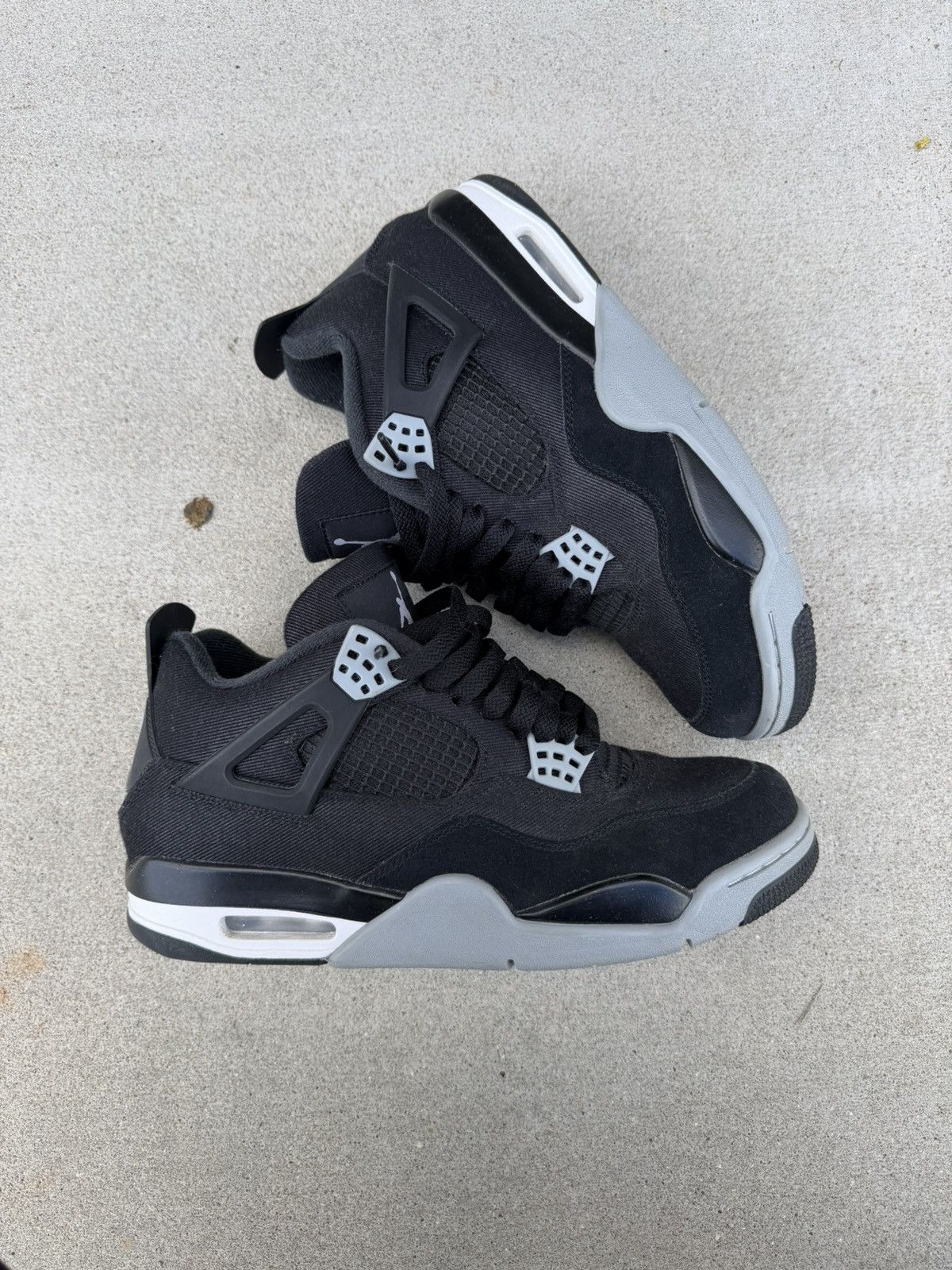 Jordan Brand Black Canvas Retro 4s Size US 9.5 / EU 42-43 - 1 Thumbnail