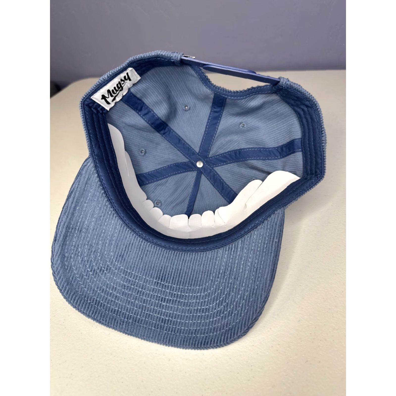 Vintage Mugsy Jeans Blue Corduroy SnapBack Hat Cap Men’s OS Mens Snapback Cap OS Blue Corduroy Mugsy Jeans Hat Size US 35 - 4 Thumbnail