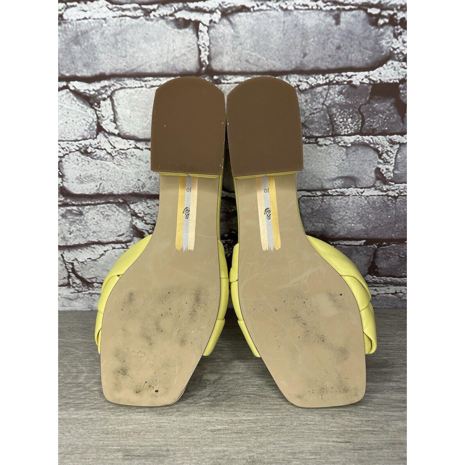 Sam Edelman Sam Edelman Dawson Yellow Knot Leather Slides Heel Sandals W Size US 10 / IT 40 - 19 Thumbnail