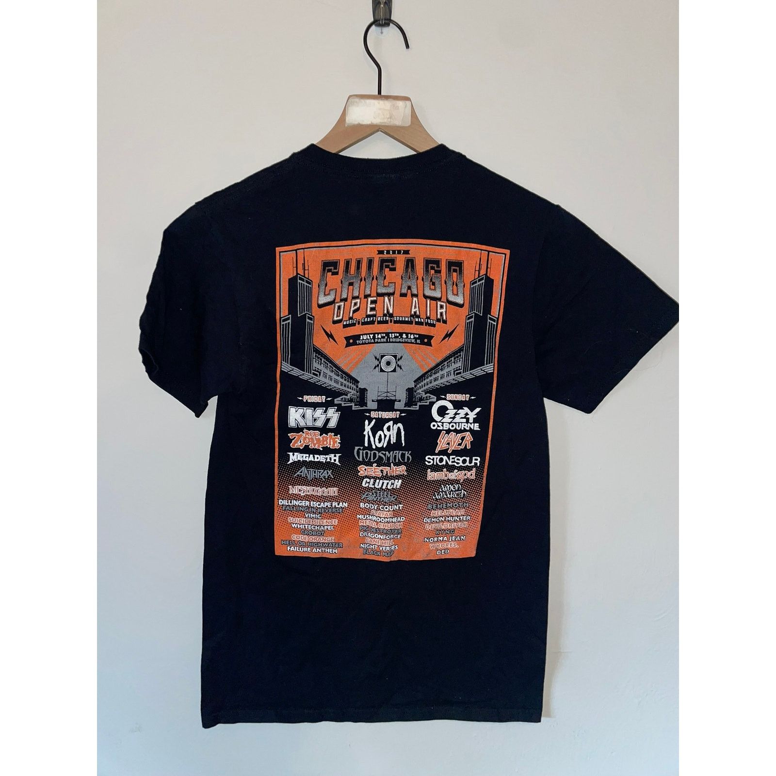 Gildan Chicago Open Air Shirt Concert Kiss Megadeth Korn Ozzy Tee S Size US S / EU 44-46 / 1 - 6 Thumbnail