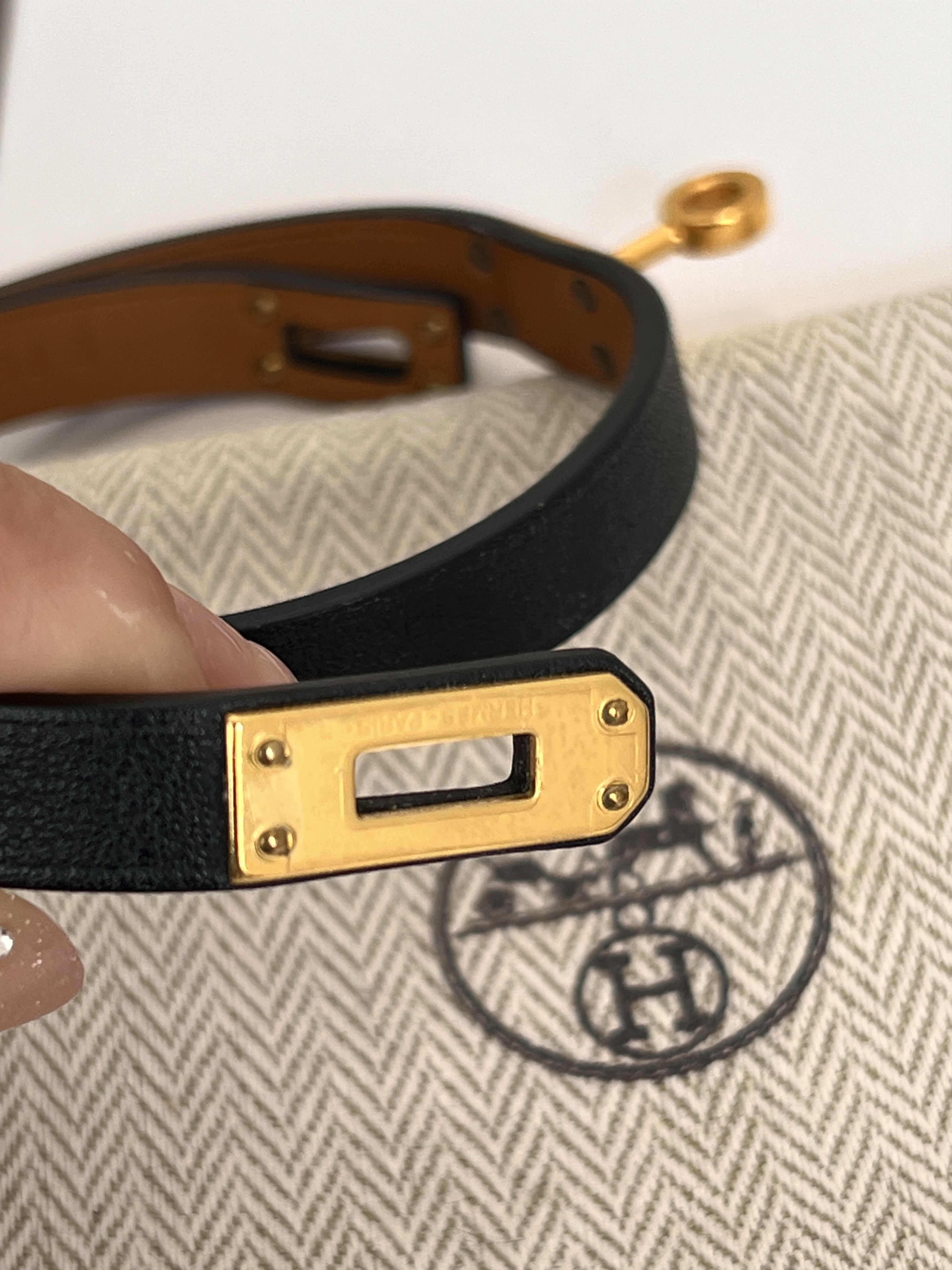 Hermes Mini Kelly Double Tour bracelet, Black Size ONE SIZE - 4 Thumbnail