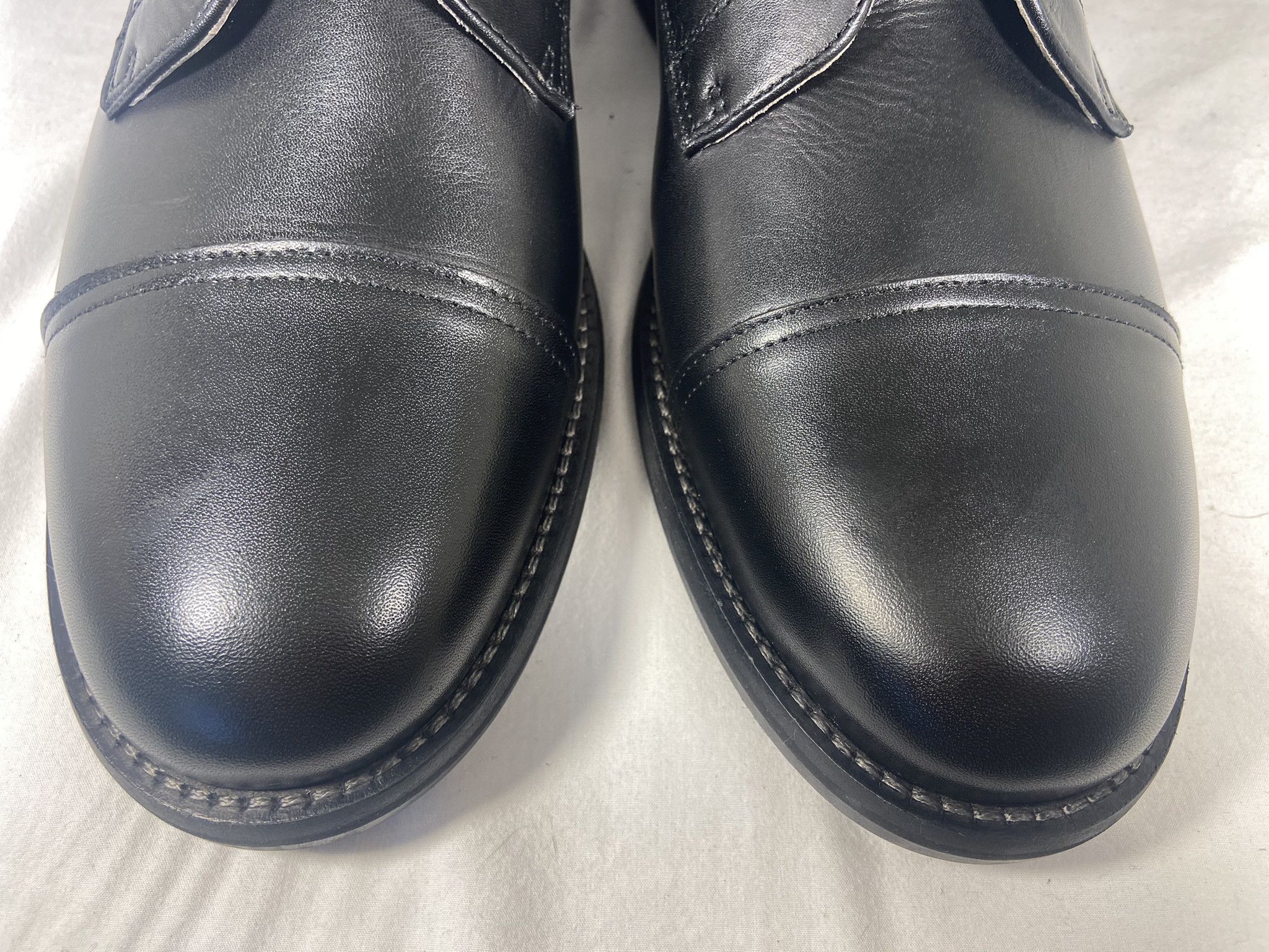 Allsaints Harland Cap Toe Black Leather Moto Combat Boots Size US 13 / EU 46 - 12 Thumbnail