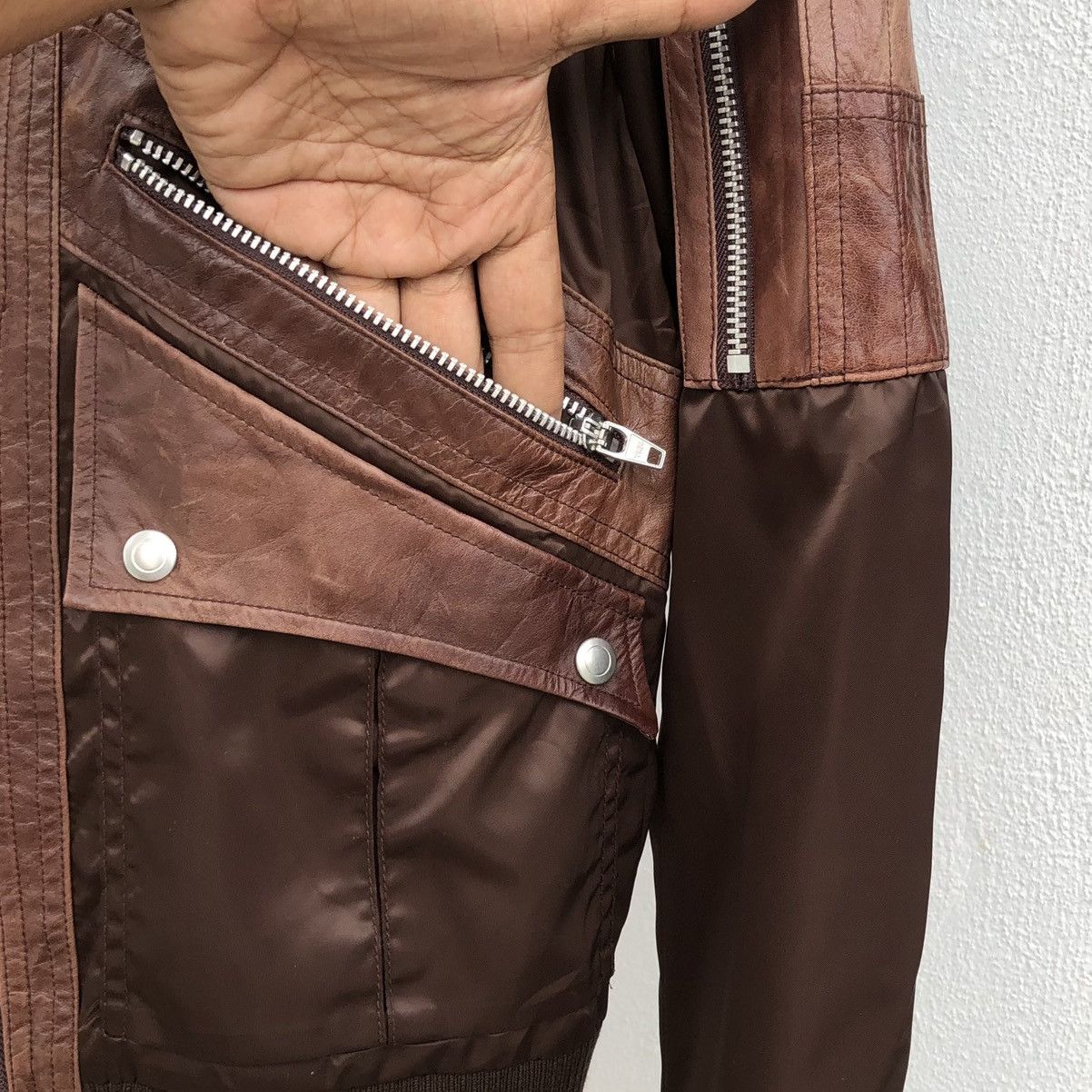 JACKROSE Jack Rose Maison Mix Leather Multi Zipper Type Jacket Size US M / EU 48-50 / 2 - 4 Thumbnail