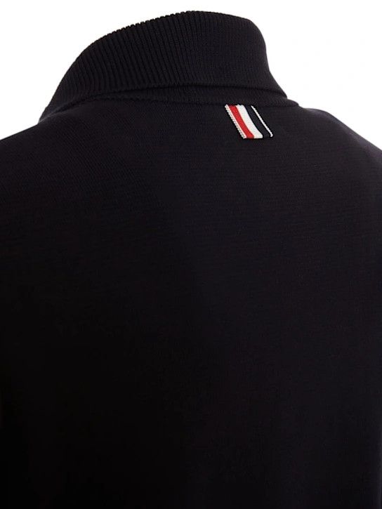 Thom Browne o1lsvrm0525 Milano Cotton Blend Bomber Jacket in Blue Size US XXL / EU 58 / 5 - 3 Thumbnail