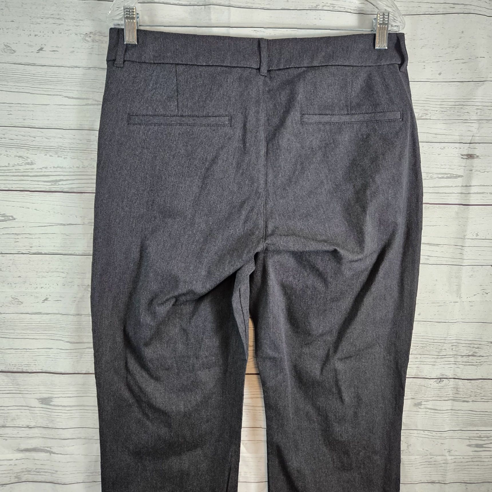 Old Navy Old Navy Womens Pixie Ankle Pants Sz 12 Gray Cotton Blend Stretch Size 34" / US 12 / IT 48 - 4 Thumbnail