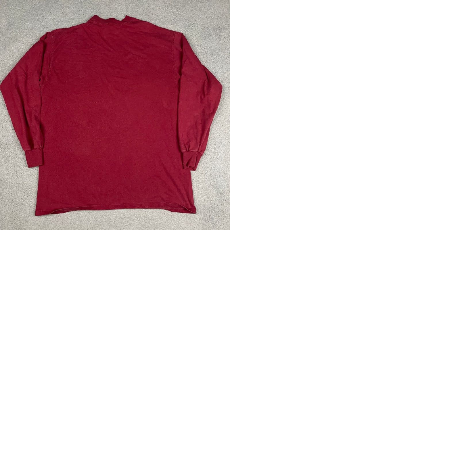 Vintage VINTAGE Russell Athletic T shirt Adult XL Red Pro Cotton Men's Long USA 90s Crew Neck Long Sleeve Solid Logo Pockets Regular Size US XL / EU 56 / 4 - 9 Thumbnail