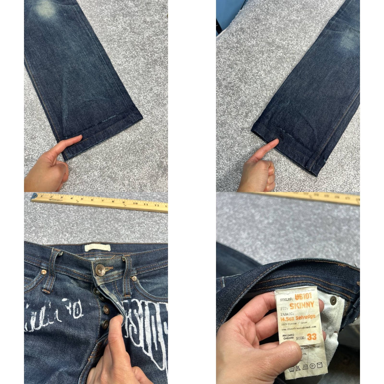 The Unbranded Brand The Unbranded Brand 14.5oz Selvedge Jeans Mens 33 Blue Skinny Straight 33x29 Jeans Men 33 Blue Skinny Straight 14.5oz Selvedge 33 Mens Size US 33 - 8 Thumbnail